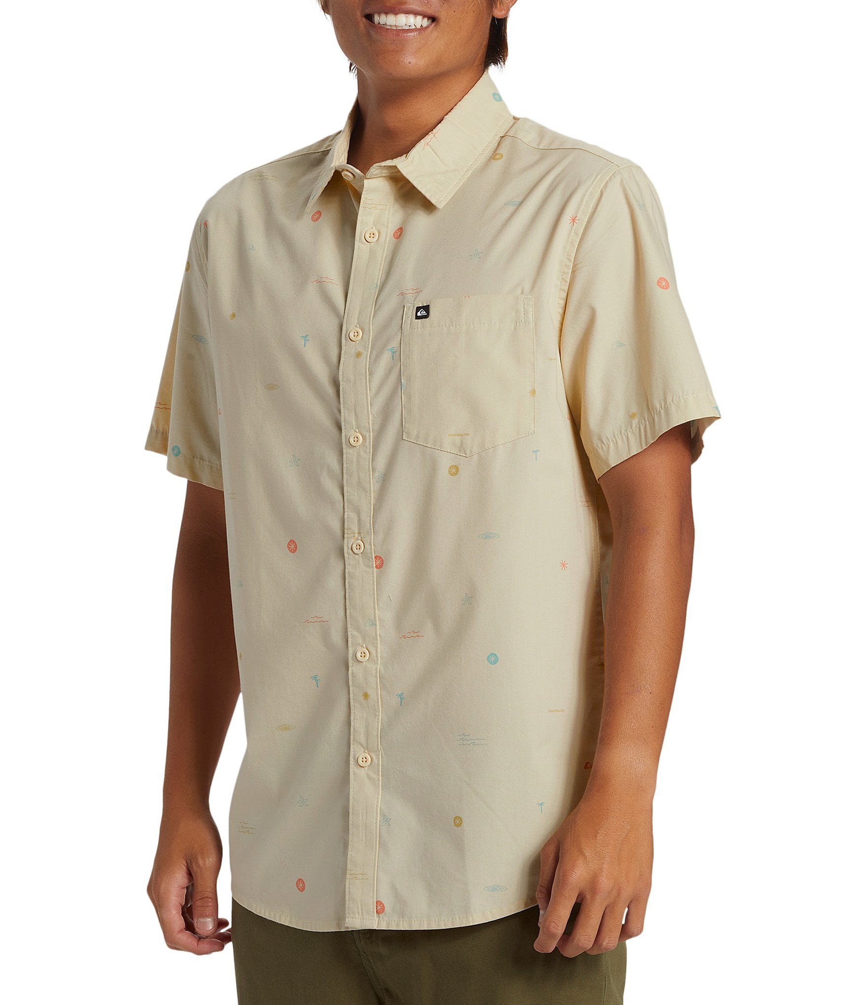 Quiksilver Short Sleeve Mini Mo Woven Poplin Shirt