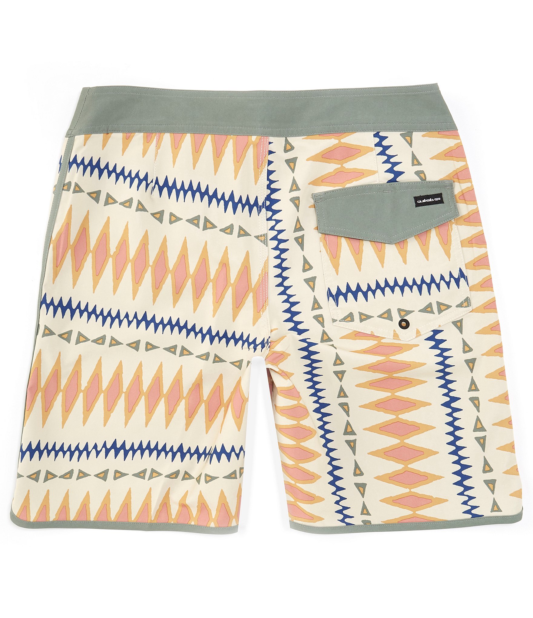 Quiksilver Surfsilk Scallop 19#double; Outseam Printed Board Shorts