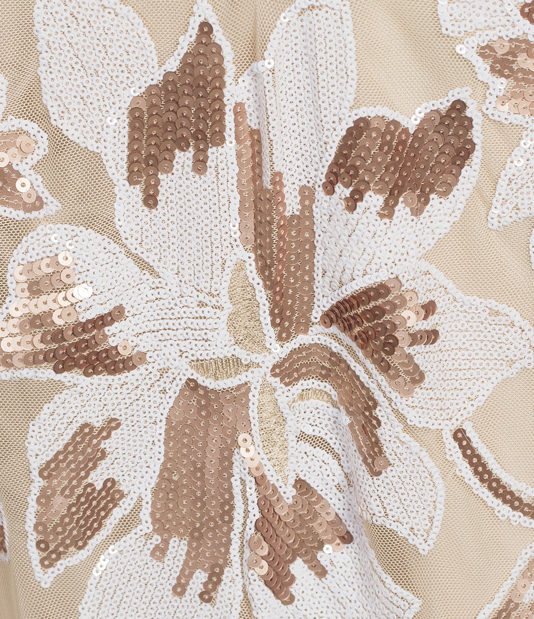 R & M Richards Petite Size 2 Tone Embroidered Sequin Power Mesh Sleeveless Satin Tie Sash Mermaid Gown