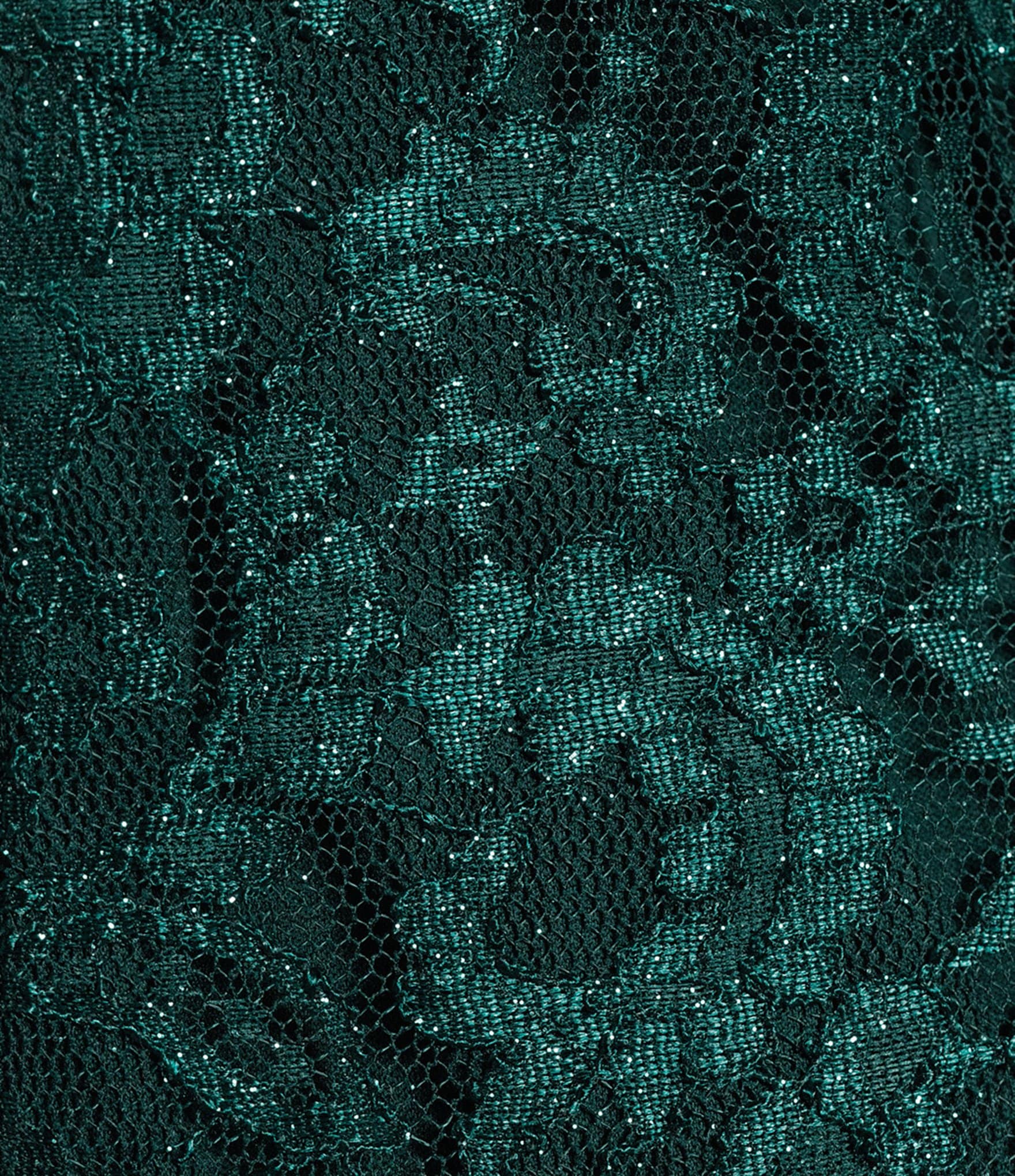 R & M Richards Petite Size Glitter Mesh Off-The-Shoulder Sheath Gown