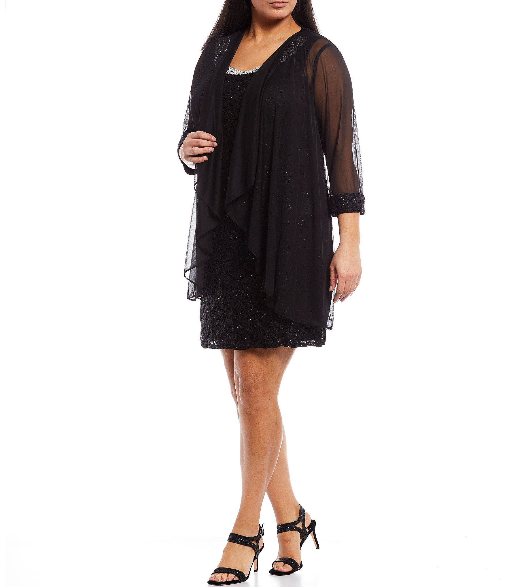 Black Plus-Size Jacket Dresses | Dillard's