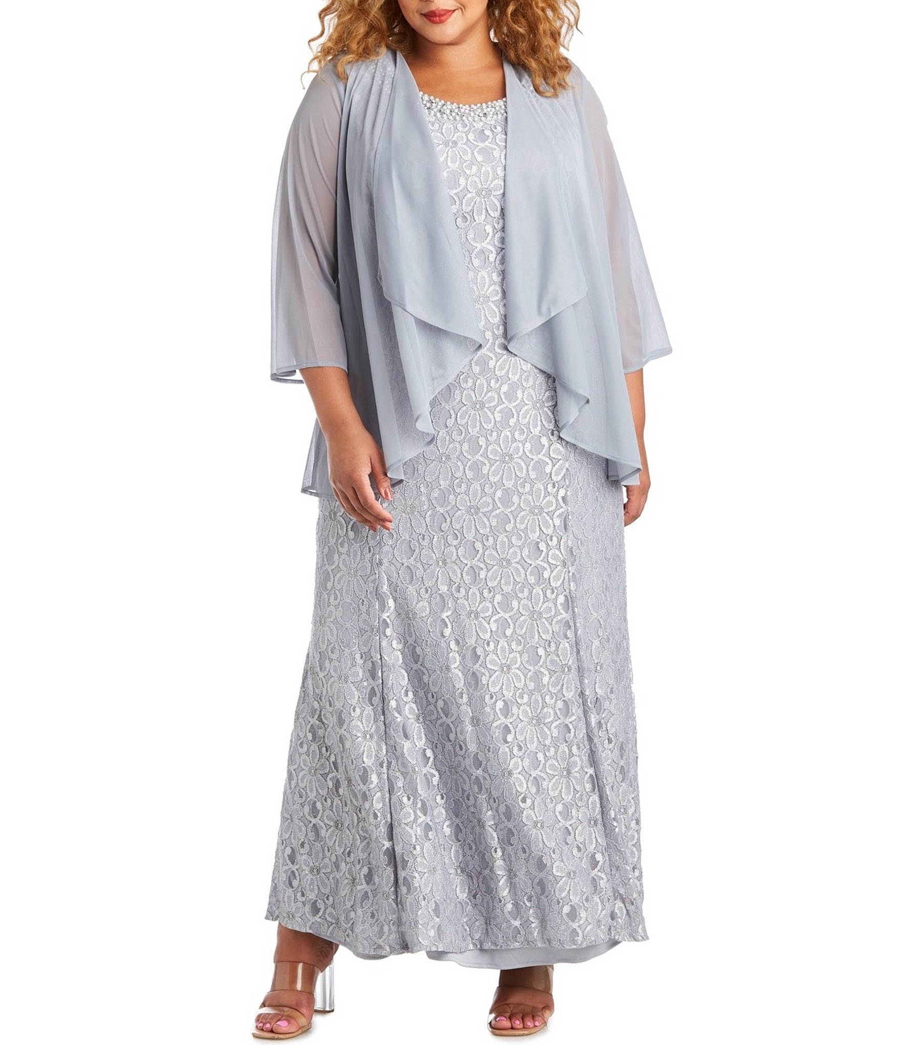 sachin and babi light blue dress Chiffon Mother of the Bride Dress Long On Sale-Bridelily main image 0
