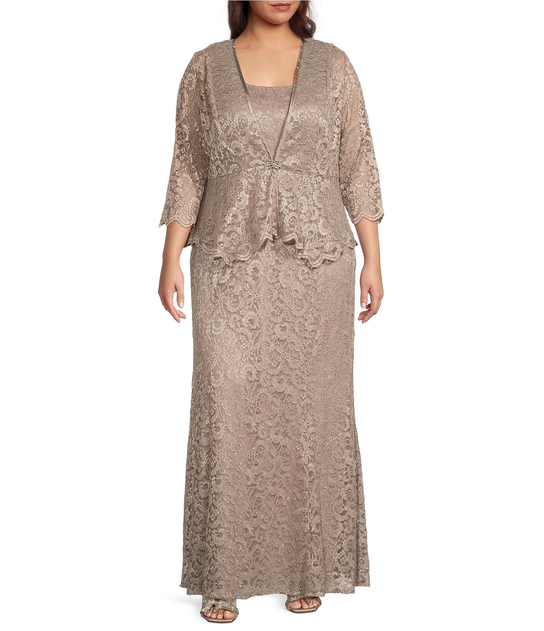 formal evening gowns Plus Size Jacket Dresses Dillard s