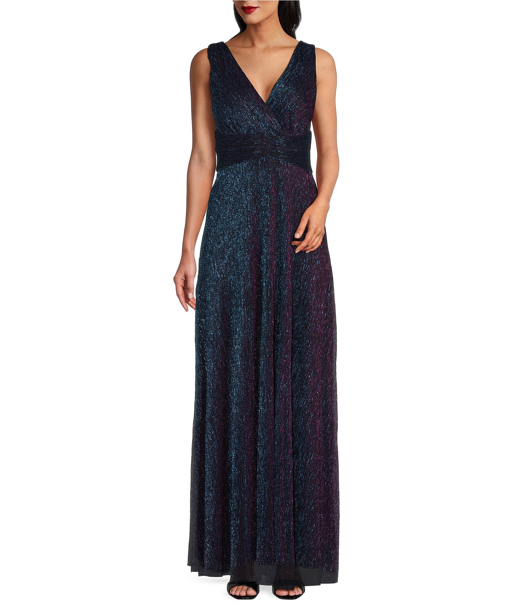 Xscape Evenings Trudy Long Sleeve Ruffle Evening Dress 5889X