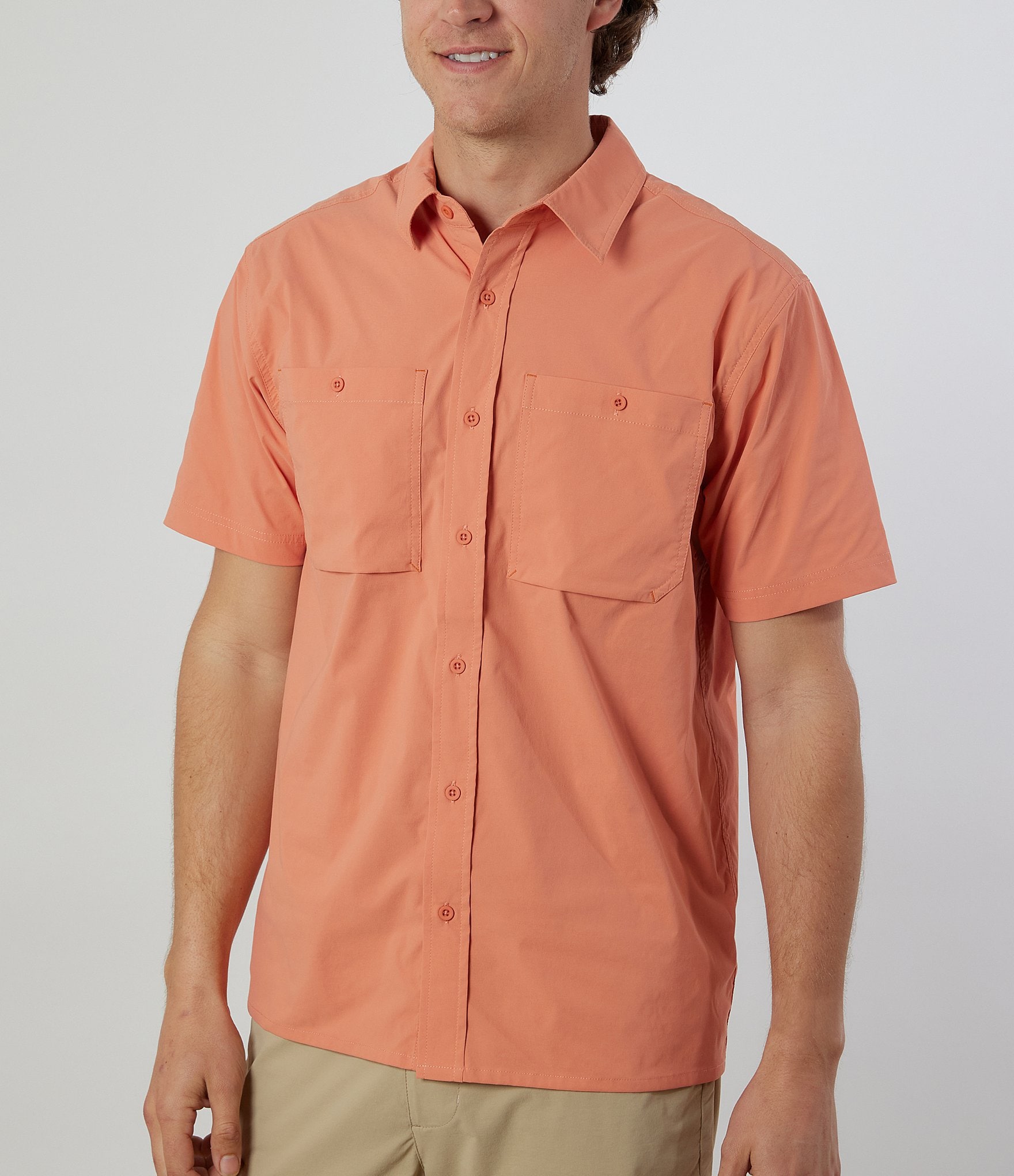 Rainforest Performance Stretch Tracker Short Sleeve Woven Shirt