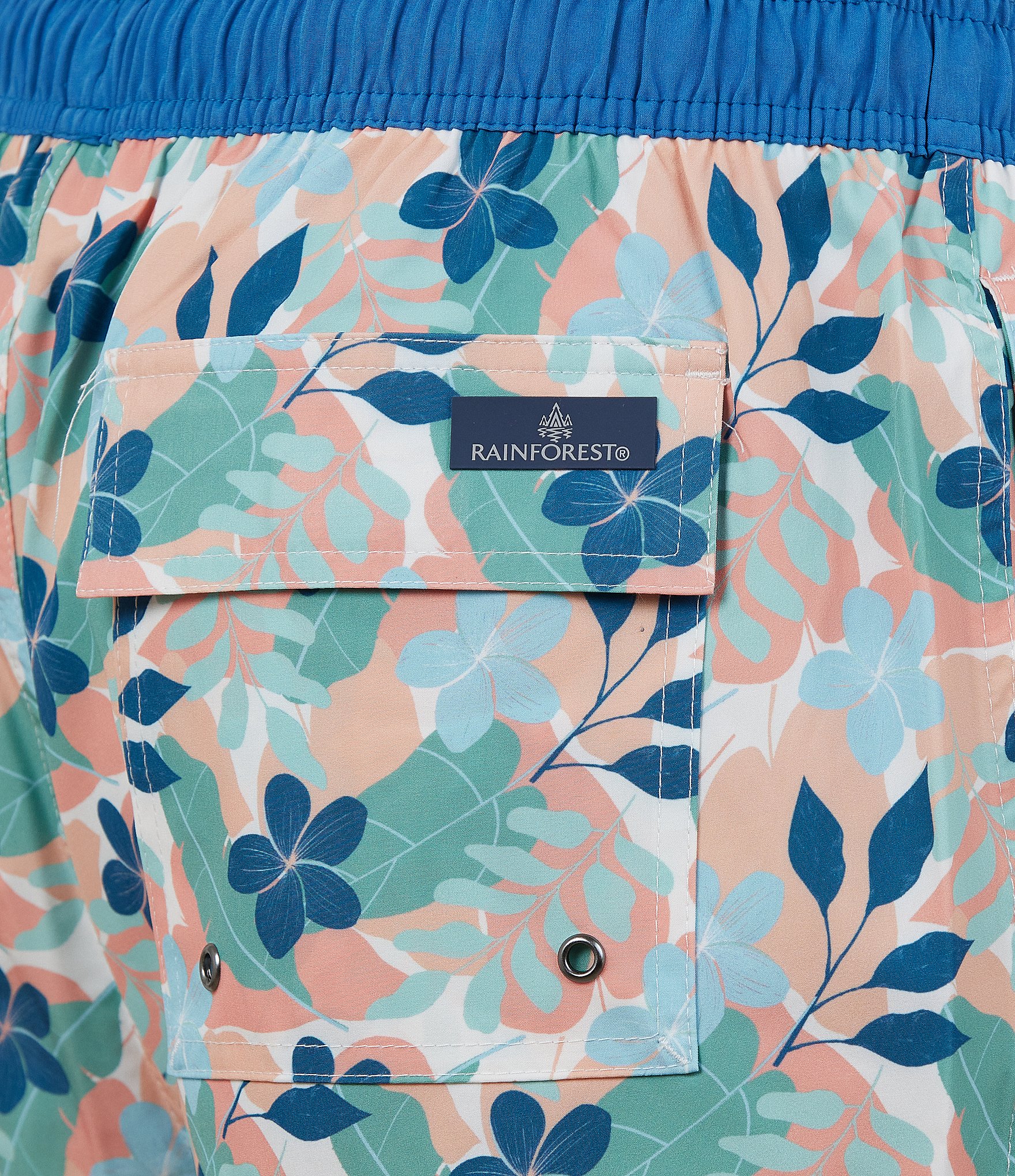 Rainforest Tropical Floral Print 6#double; Inseam Swim Trunks