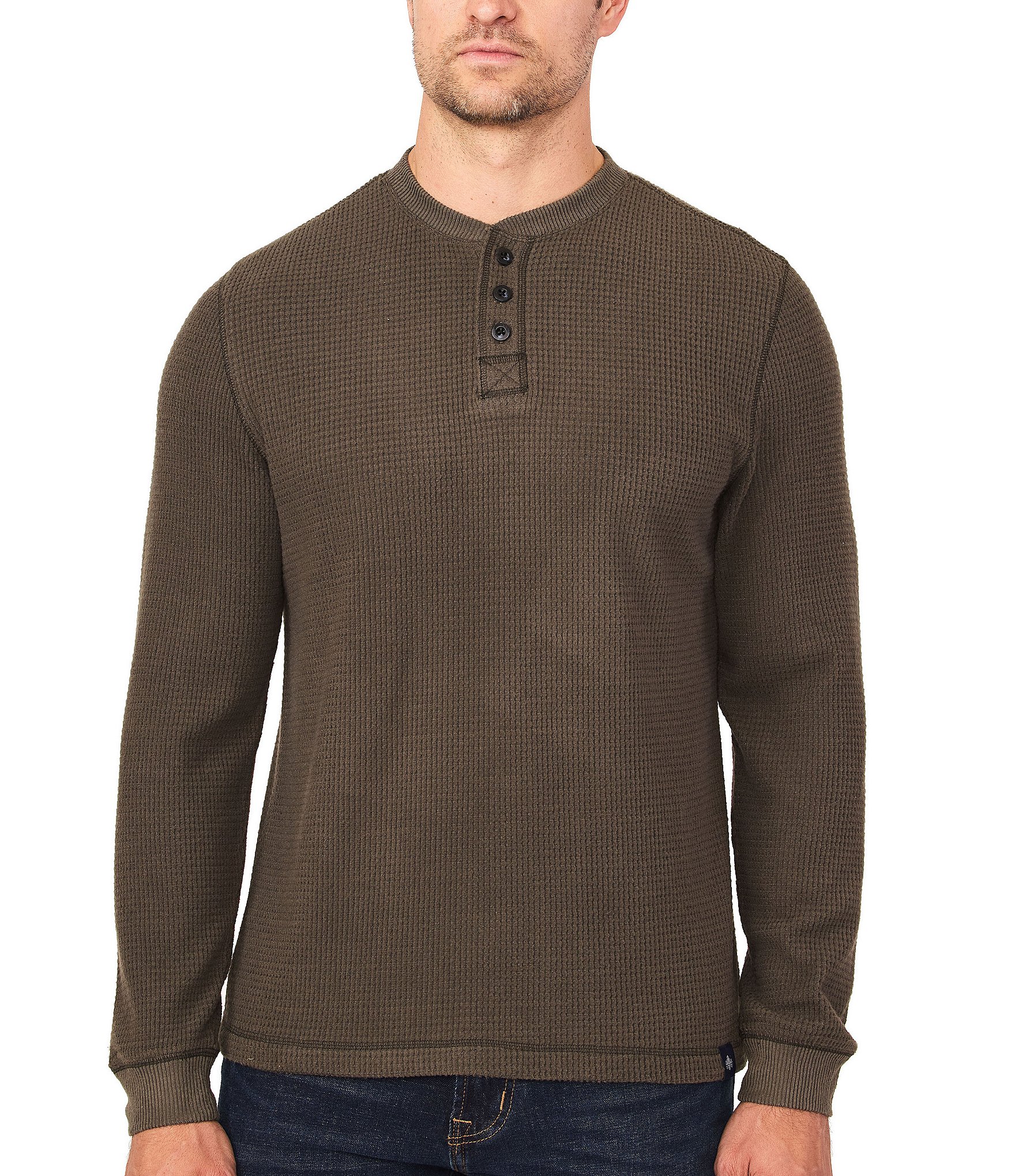 Rainforest Fireside Waffle Henley Shirt