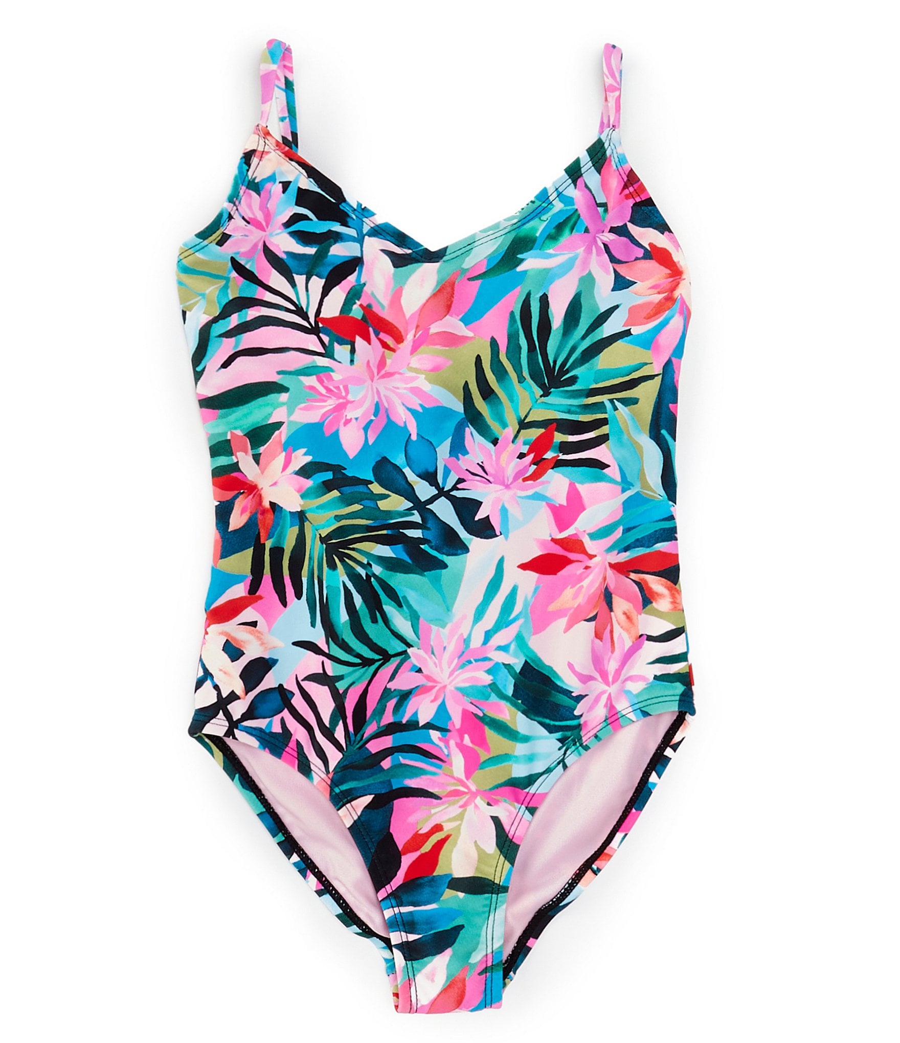 Raisins Big Girls 7-16 Tropical Floral Printed One-Piece Swimsuit ...