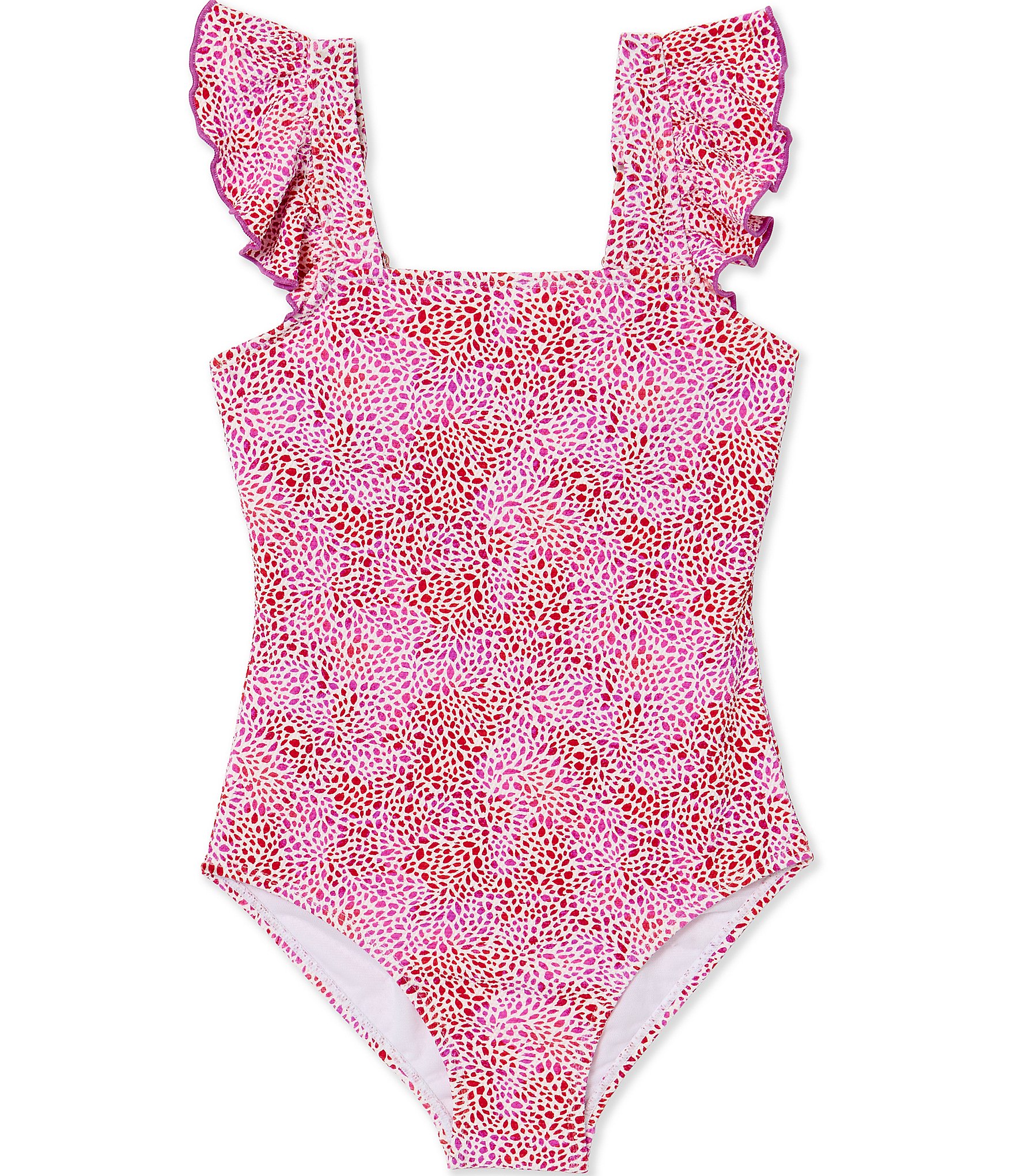 Raisins Big Girls Ruffle Straps Printed Full Coverage One Piece