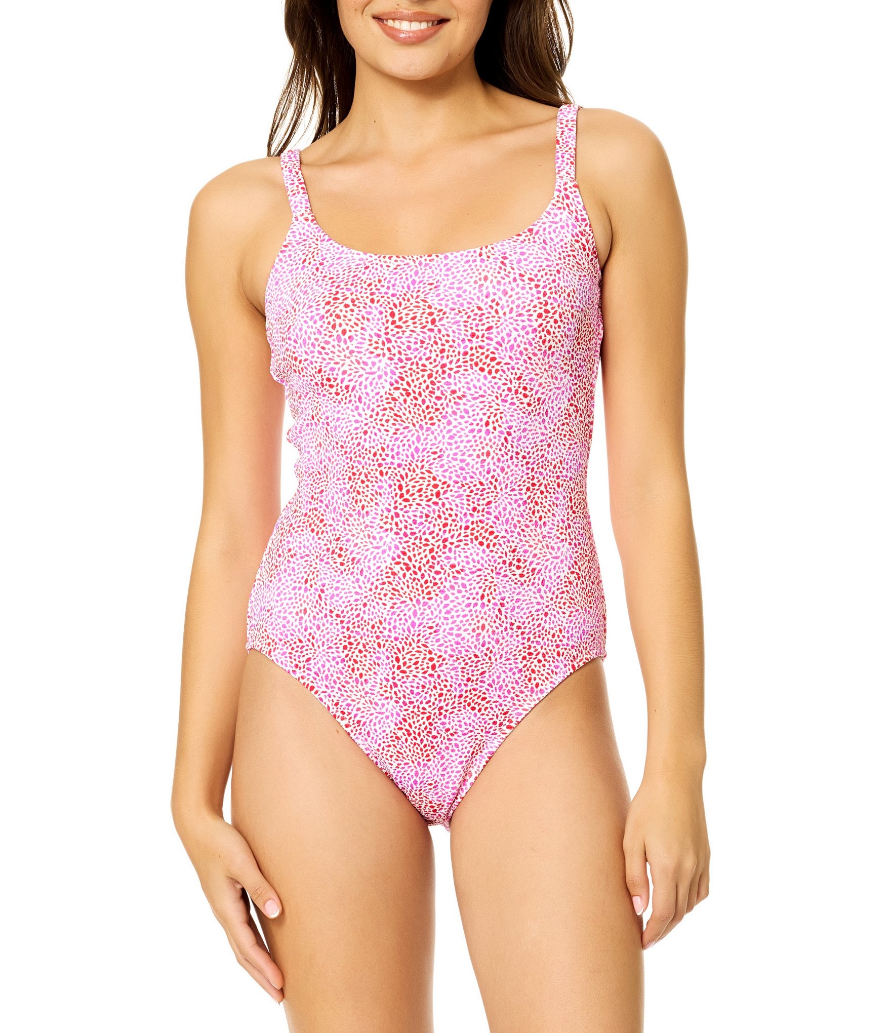 Raisins Cosmic Sunset Texture Scoop Neck One Piece Swimsuit