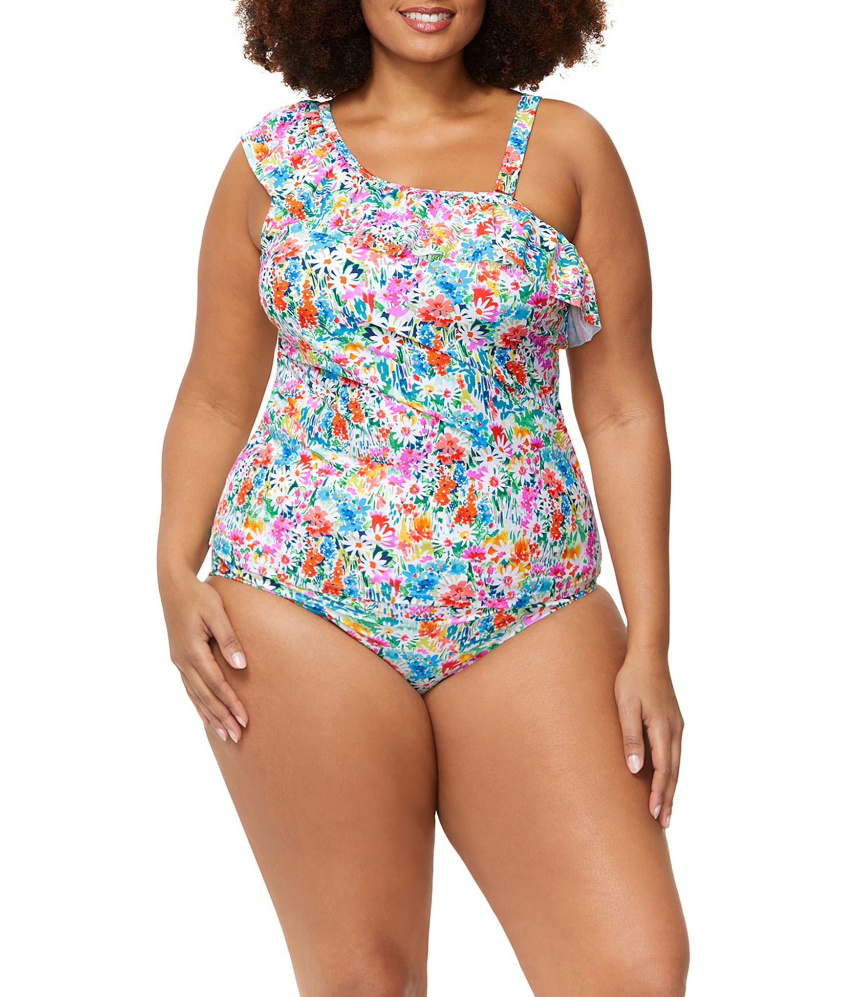 Raisins Curve Plus Size Saltwater Daisy Ysabel Ruffle One