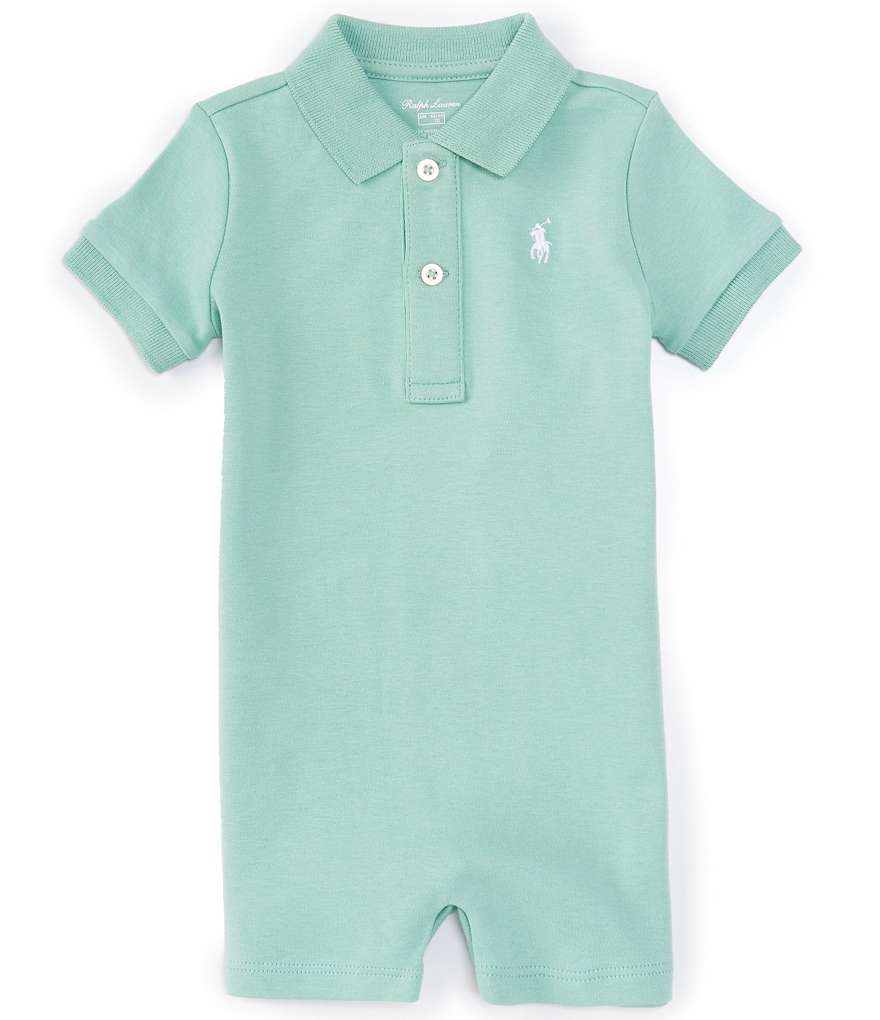 Ralph Lauren Baby Boys 3-12 Months Short-Sleeve Interlock Shortall ...