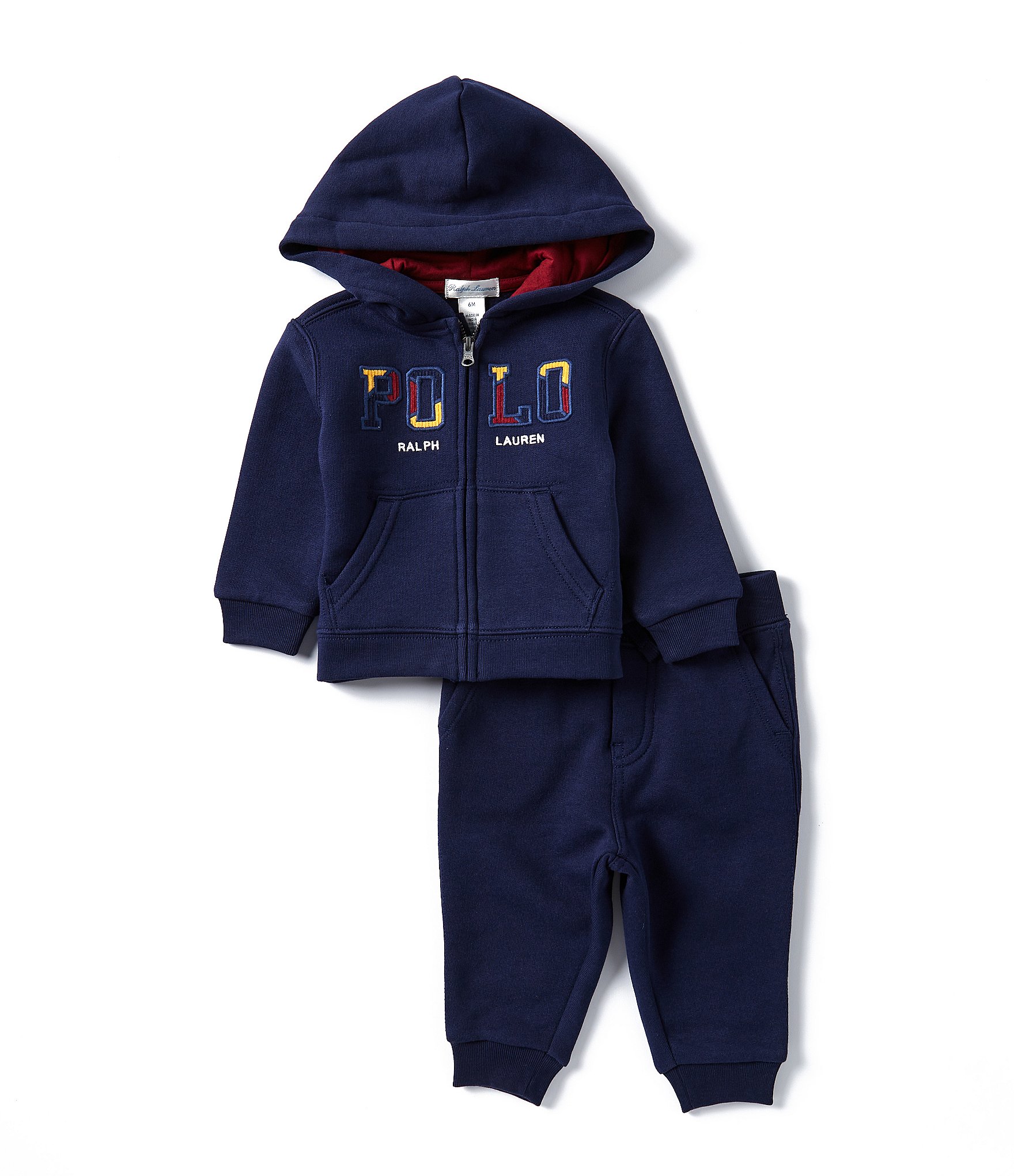 Ralph Lauren Baby Boys 3-24 Months Long Sleeve Corduroy-Logo Fleece Hooded Jacket & Pant Set