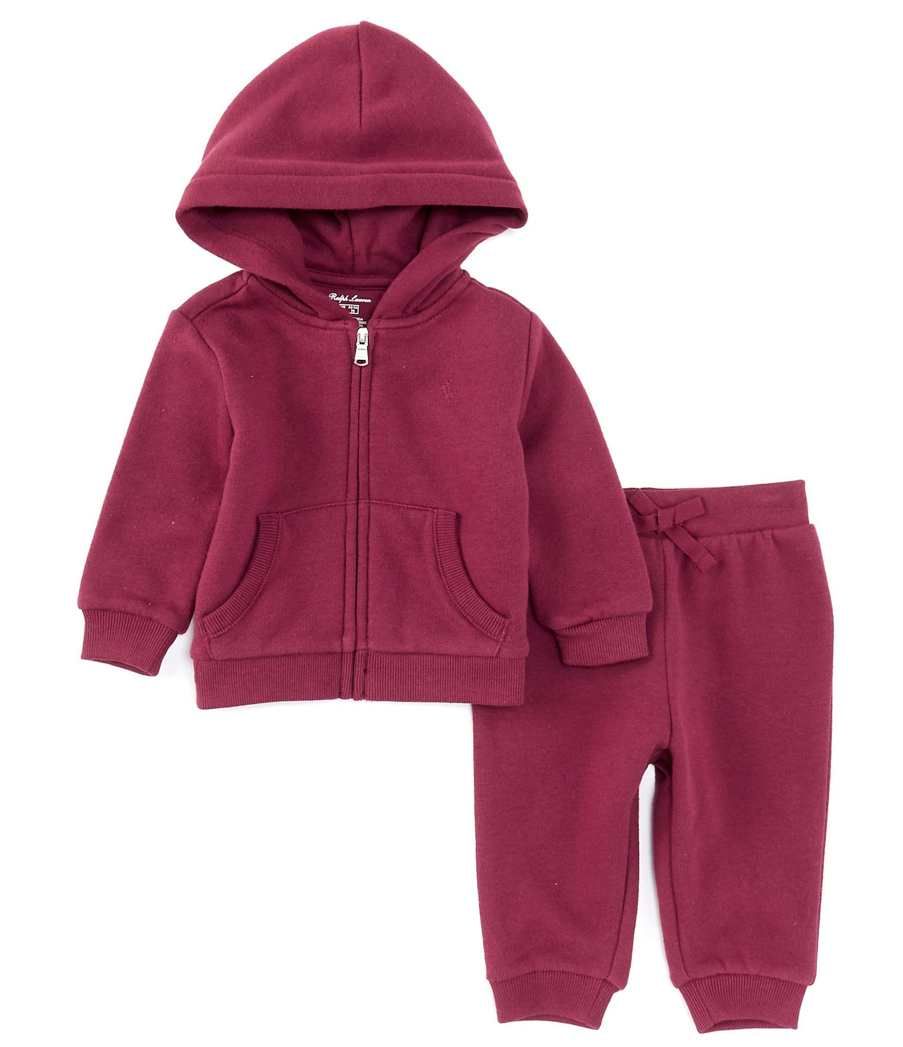 Ralph Lauren Baby Boys 3-24 Months Long Sleeve Fleece Hooded Jacket & Jogger Pant Set