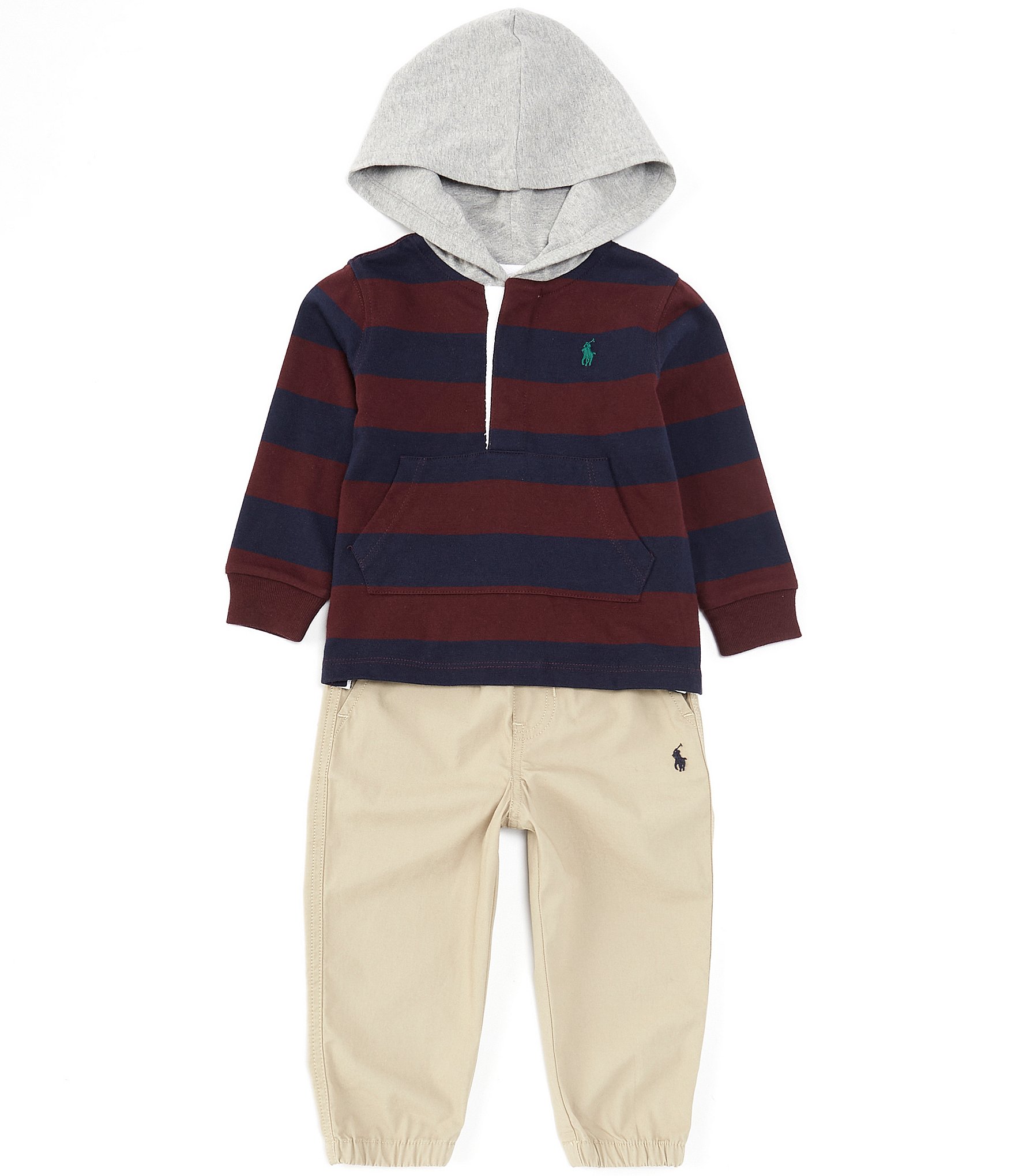 Ralph Lauren Baby Boys 3-24 Months Long Sleeve Hooded Jersey Rugby ...