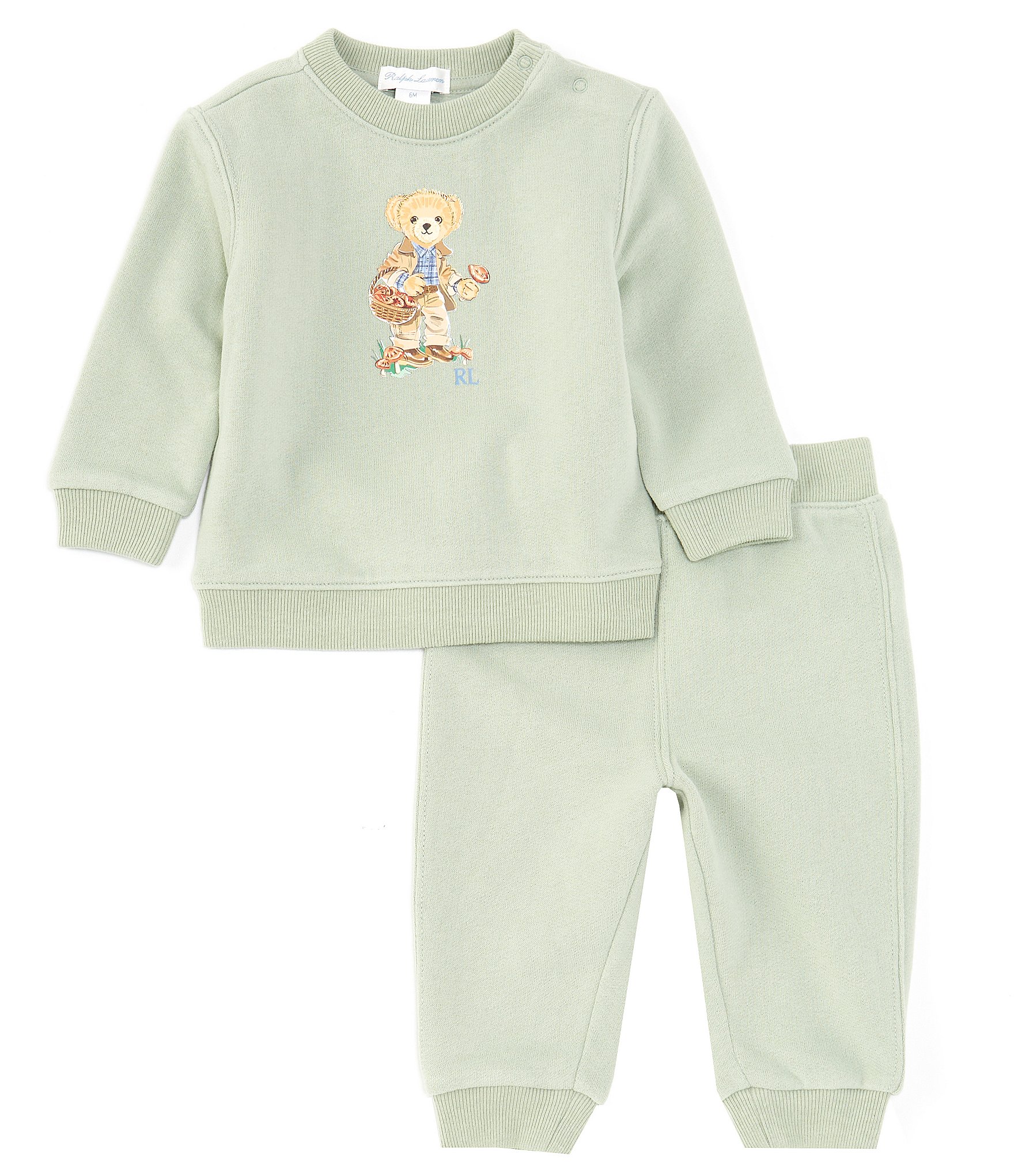 Ralph Lauren Kids Wool-Blend Holiday Bear Sweater and Sweatpants Set (3-24  Months)