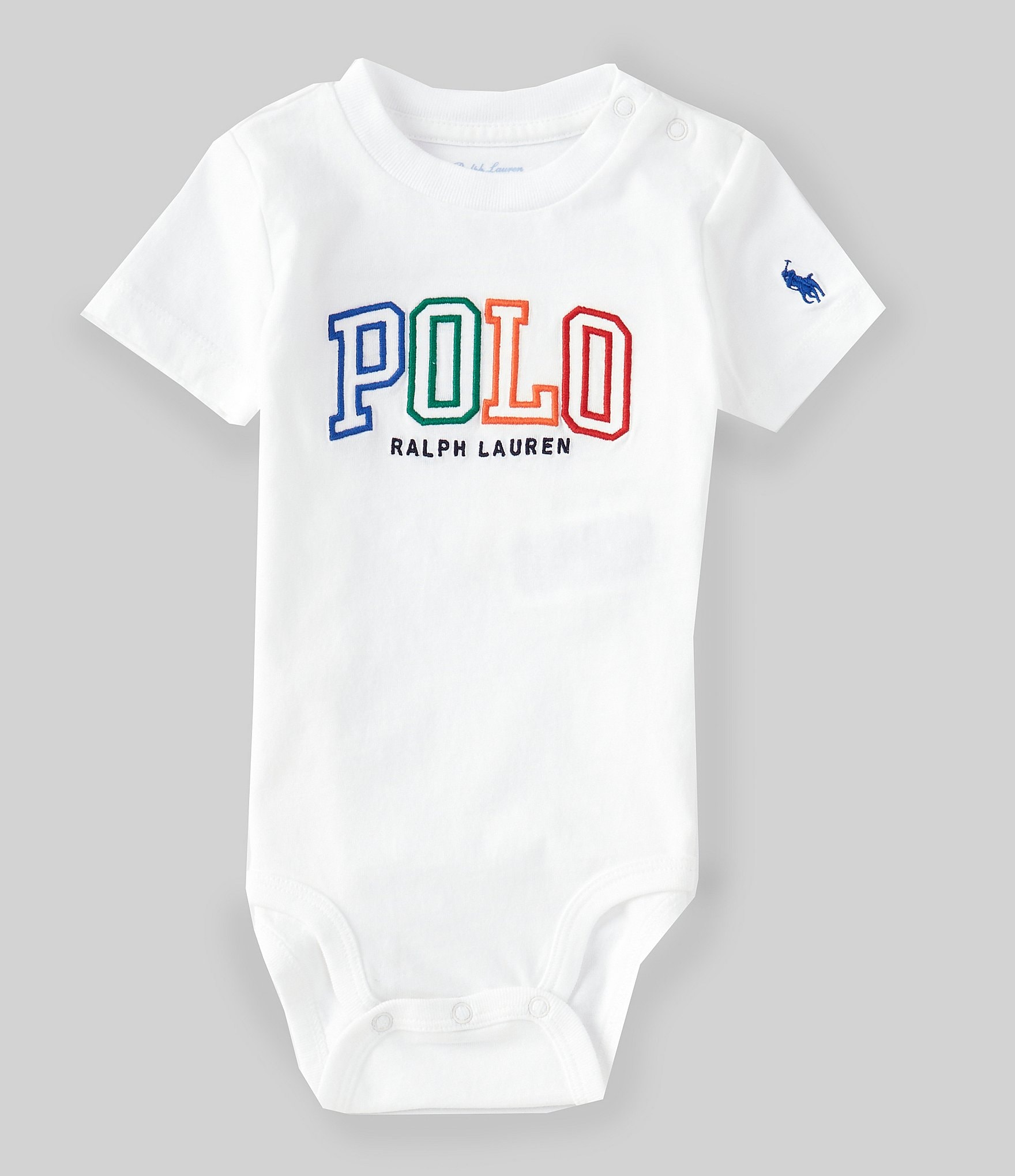 Ralph Baby Boys 3-24 Months Short Sleeve Logo Bodysuit | Dillard's