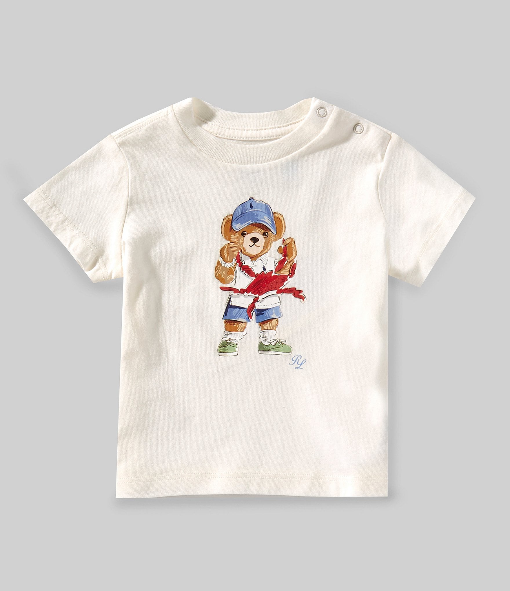 Ralph Lauren Baby Boys Short Sleeve Polo Bear Jersey T-Shirt