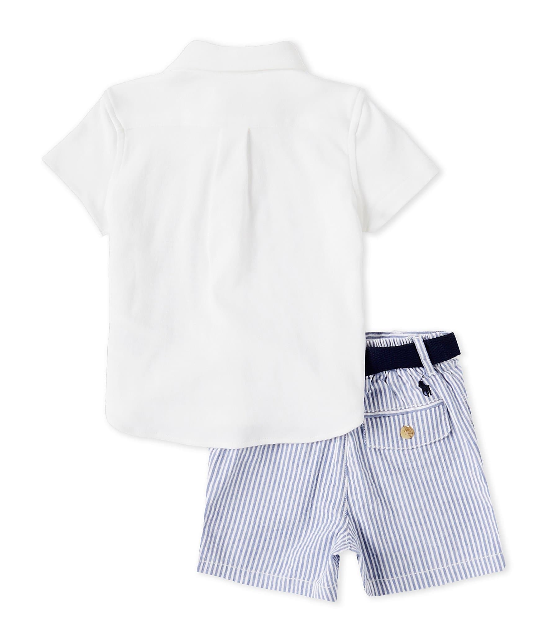 Ralph Lauren Baby Boys 3-24 Months Short-Sleeve Woven Shirt & Seersucker Shorts Set