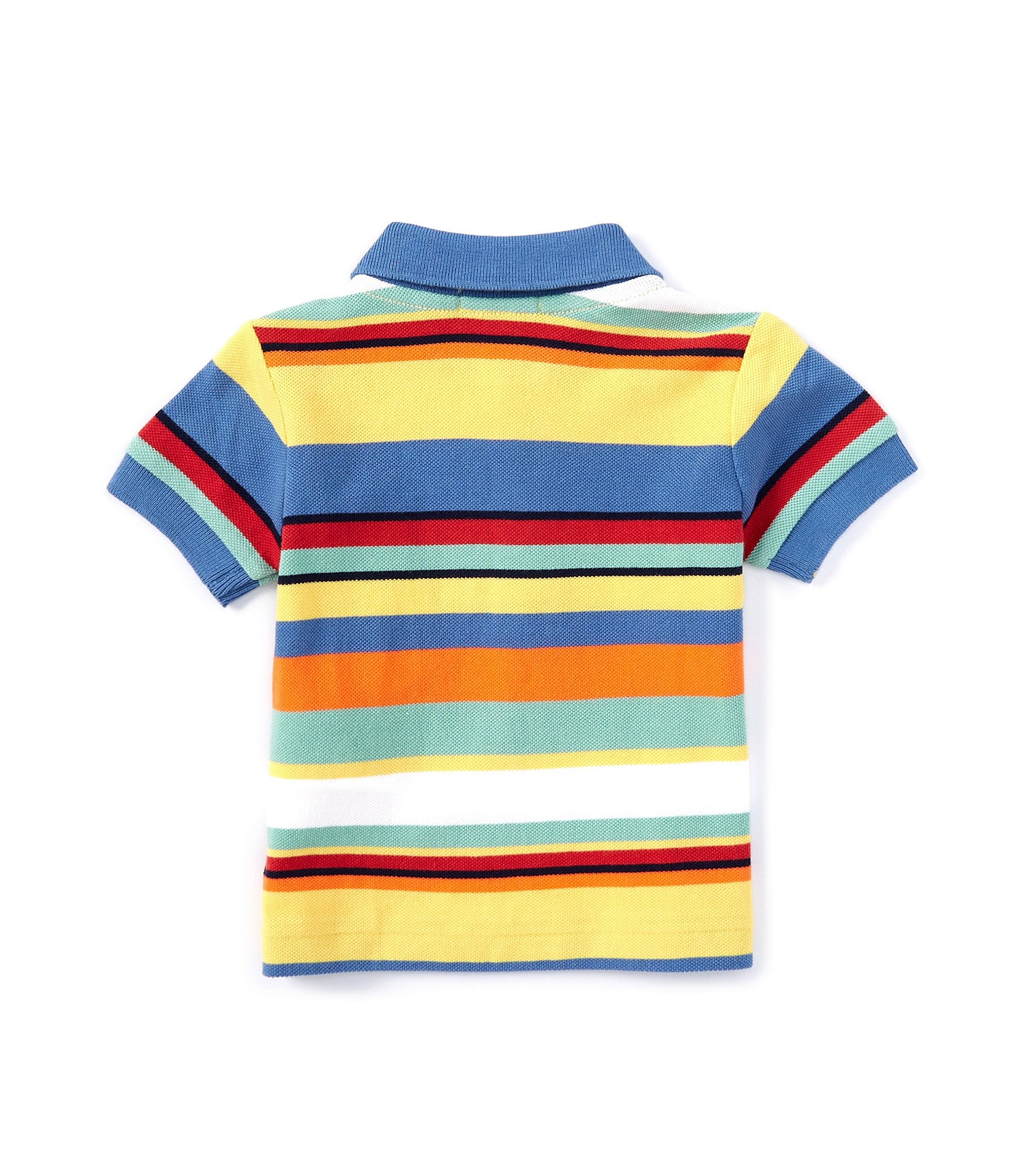 Ralph Lauren Baby Boys 3-24 Short Sleeve Striped Mesh Polo Shirt