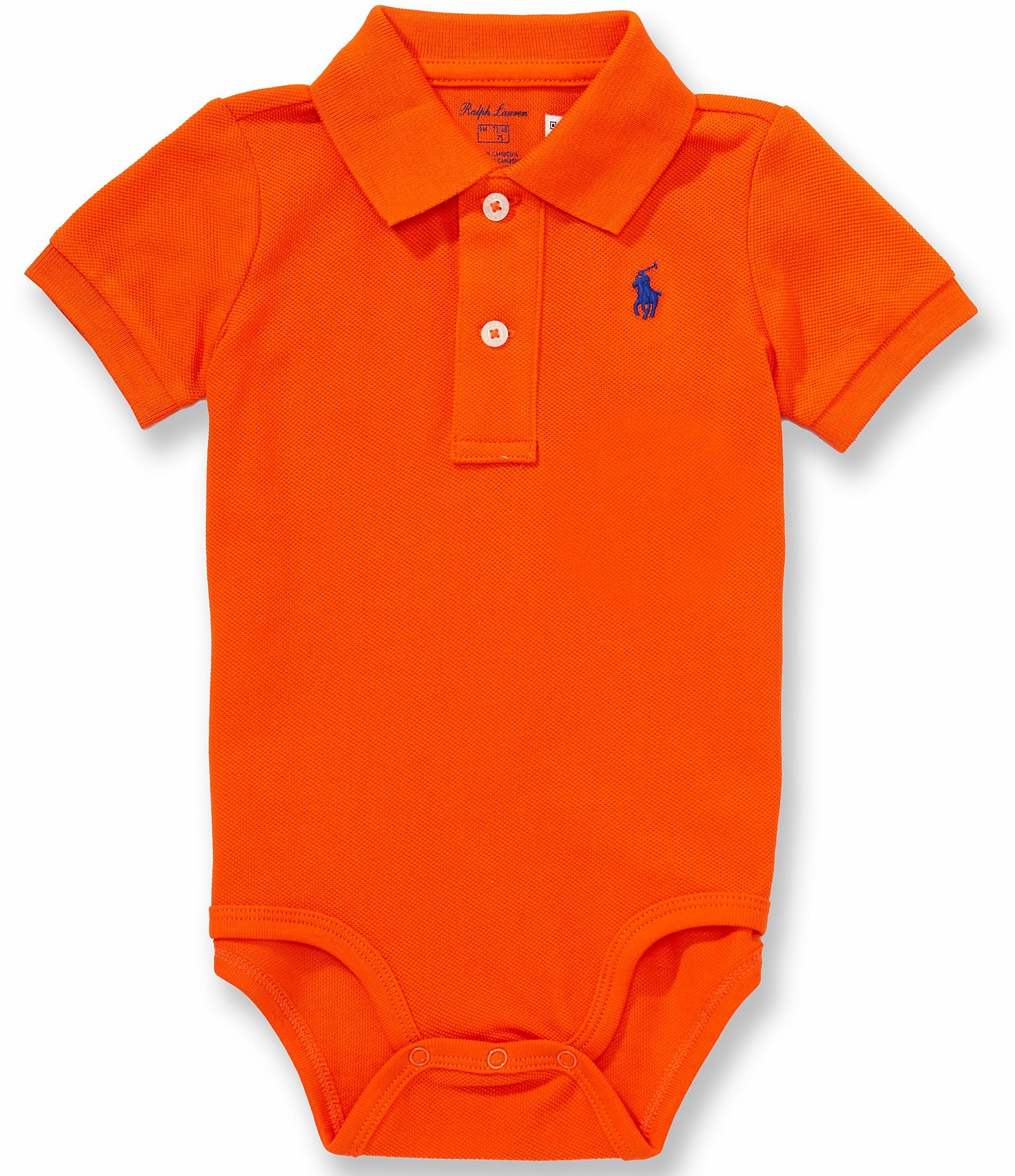 Ralph Lauren Baby Boys Short-Sleeve Cotton Mesh Polo Bodysuit