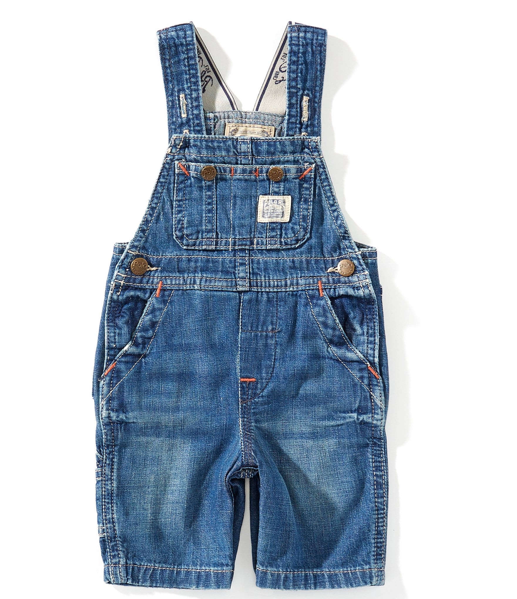 Ralph Lauren Baby Boys Sleeveless Denim Overalls