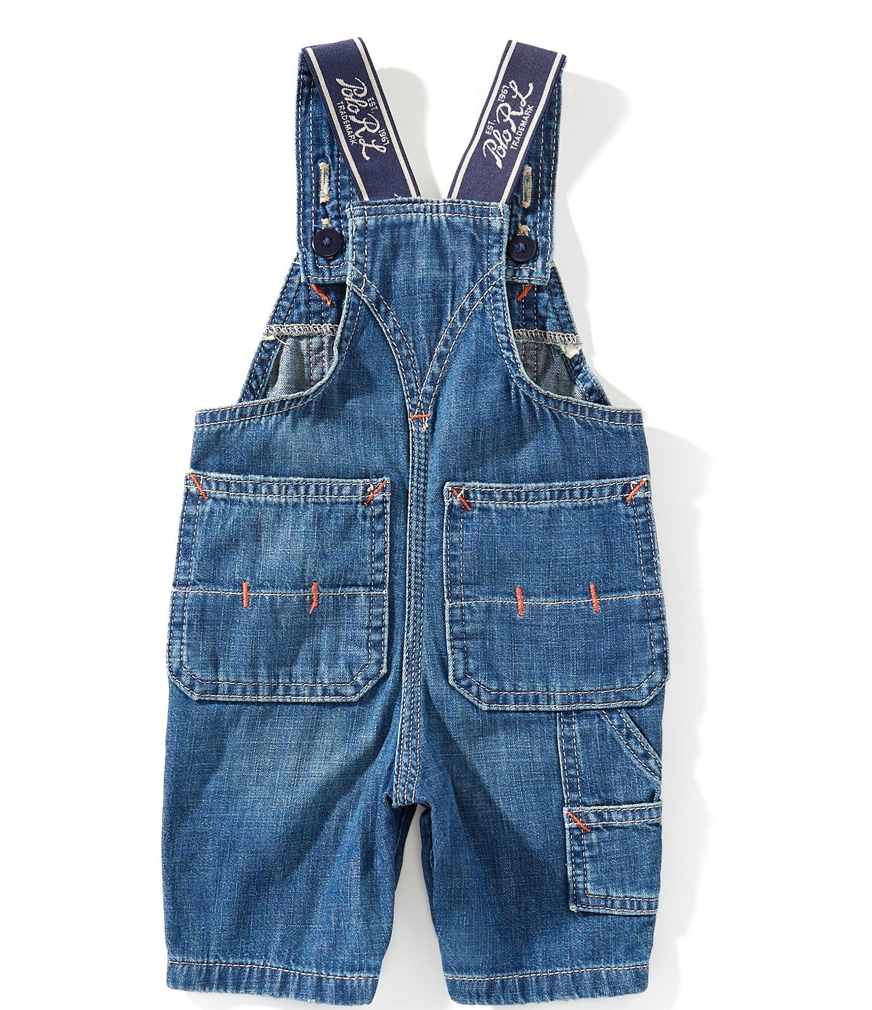 Ralph Lauren Baby Boys Sleeveless Denim Overalls