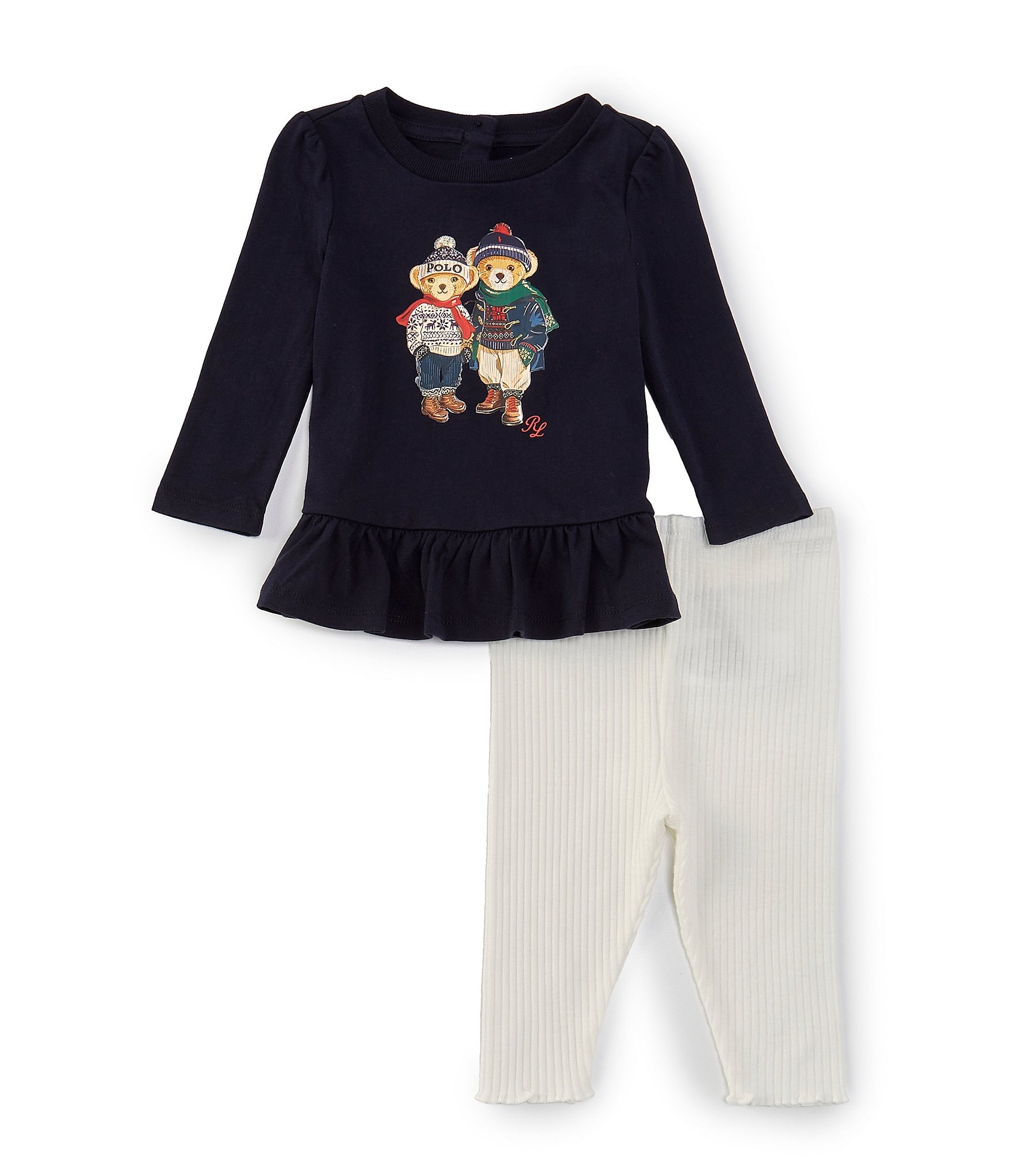 Ralph Lauren Girls Polo Bear Top & on sale Velour Legging Set size 12M new with tags