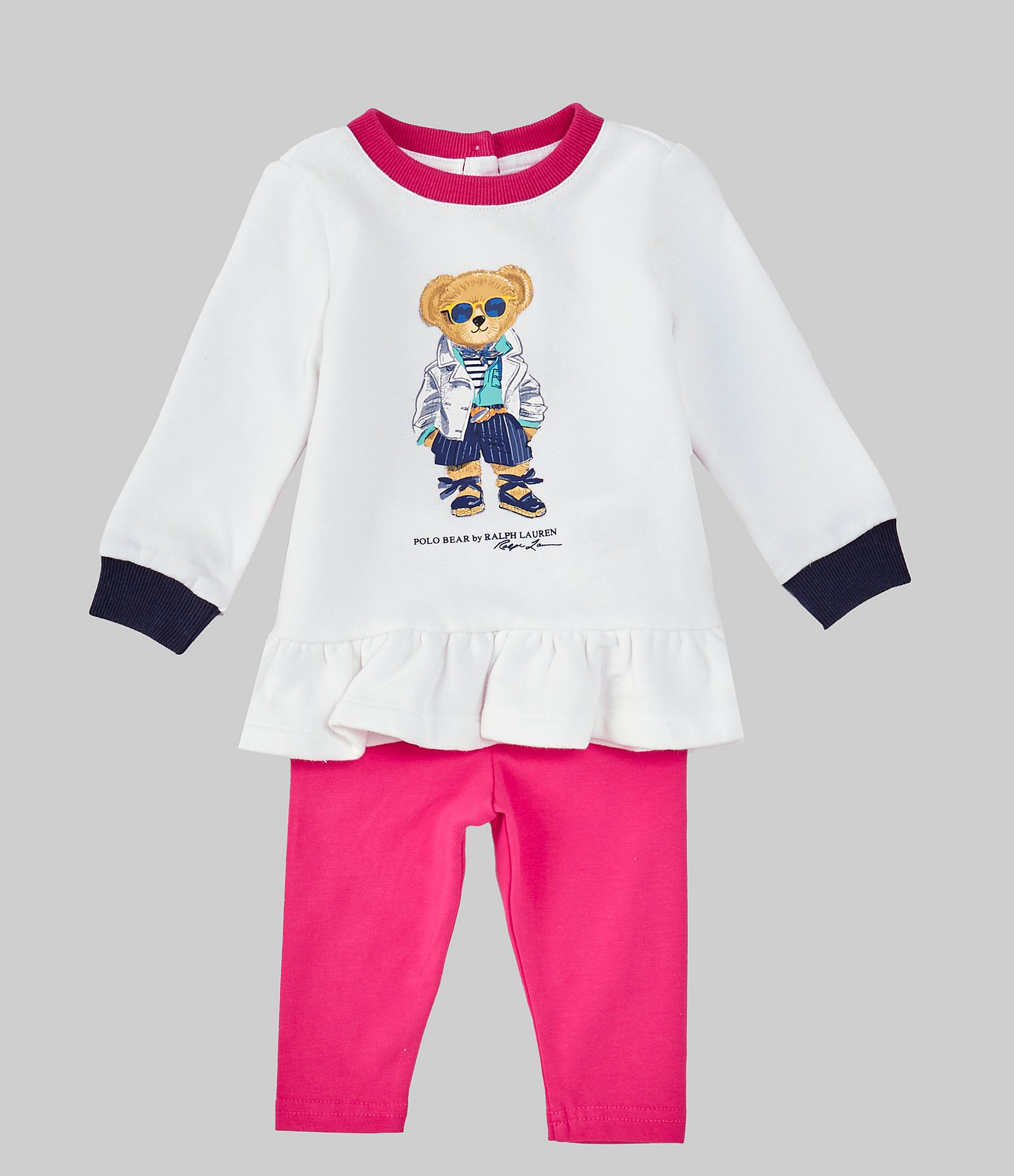 Nike Baby Girls 12-24 Months Long Sleeve Just Do It Fleece Sweatshirt &  Coordinating Jersey Leggings Set