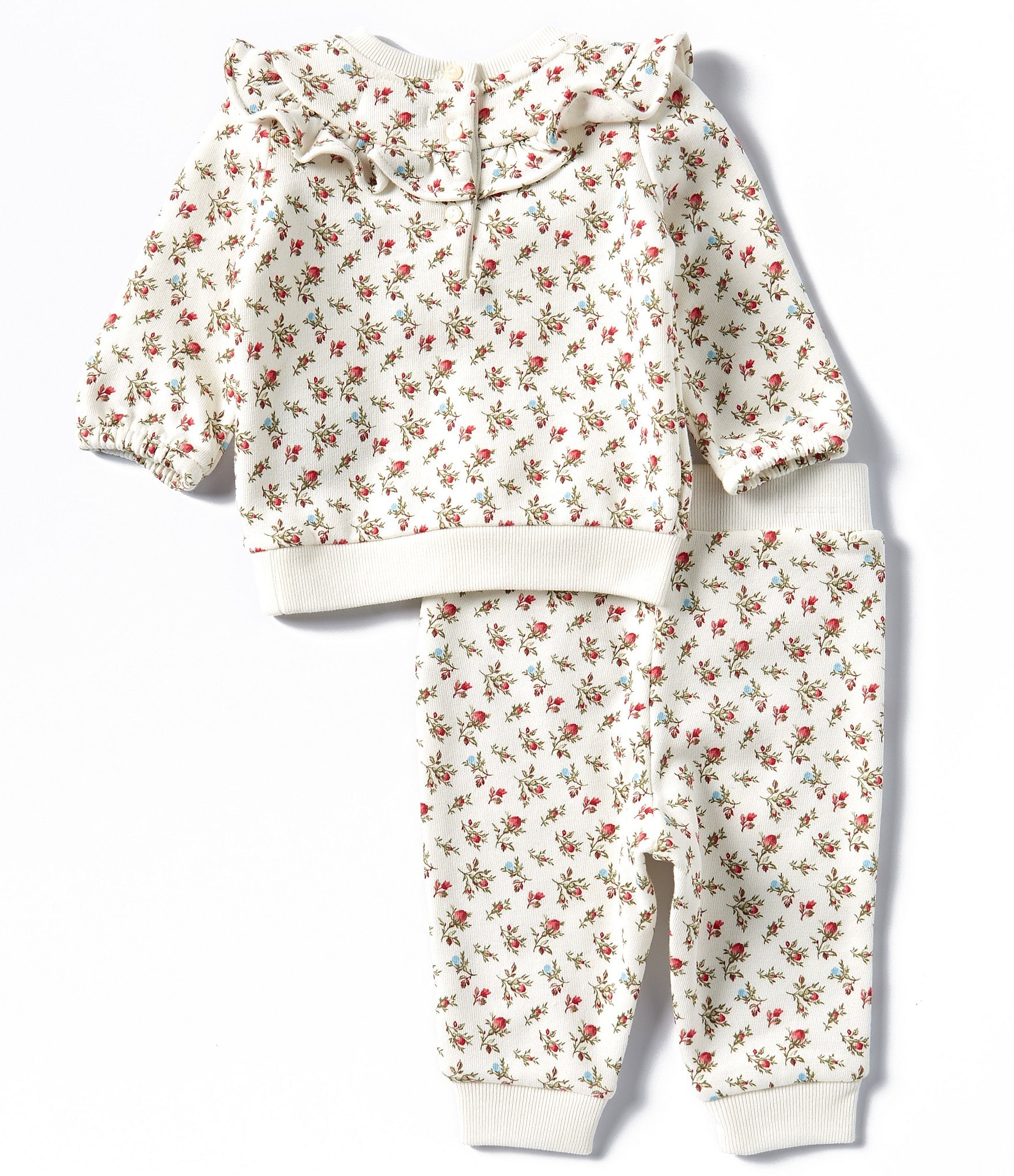 Ralph Lauren Baby Girls 3-24 Months Long-Sleeve Floral Fleece Sweatshirt & Jogger Pants Set