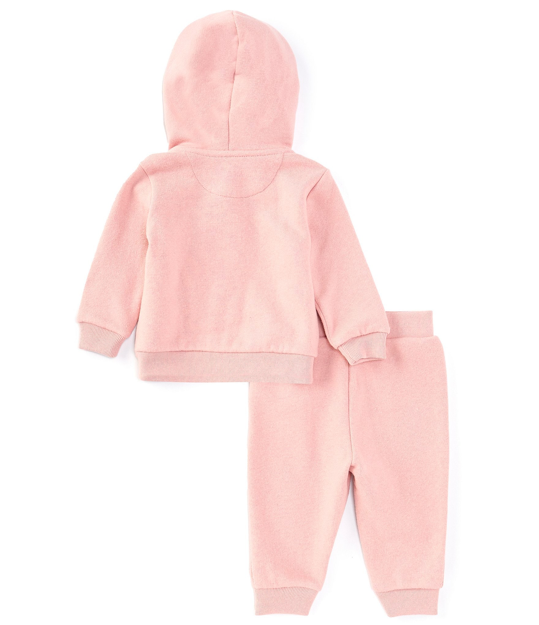 Ralph Lauren Baby Girls 3-24 Months Long Sleeve Picot-Trimmed Fleece Hoodie & Jogger Pant Set