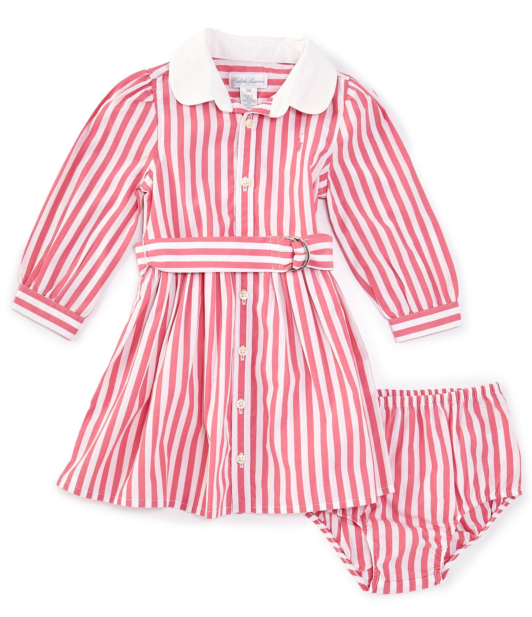 Ralph Lauren Baby Girls 3-24 Months Long Sleeve Striped