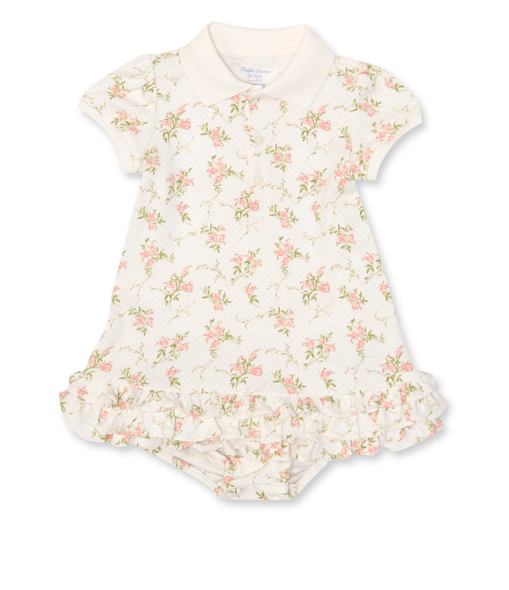 Ralph Lauren Baby Girls 3-24 Months Puffed-Sleeve Whimsical-Floral ...