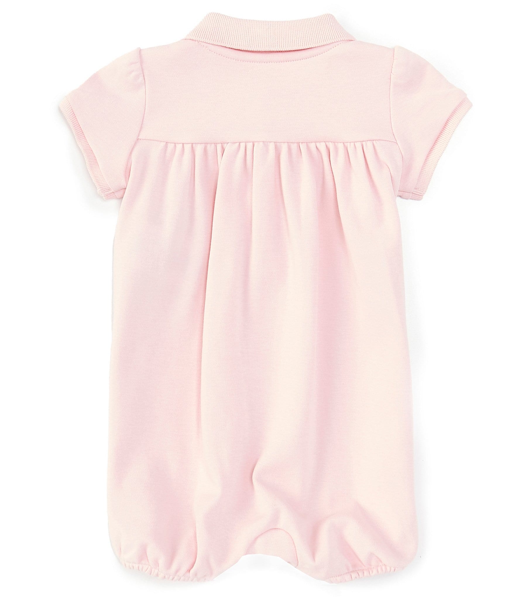 Ralph Lauren Baby Girls 3-24 Months Short Sleeve Interlock Romper