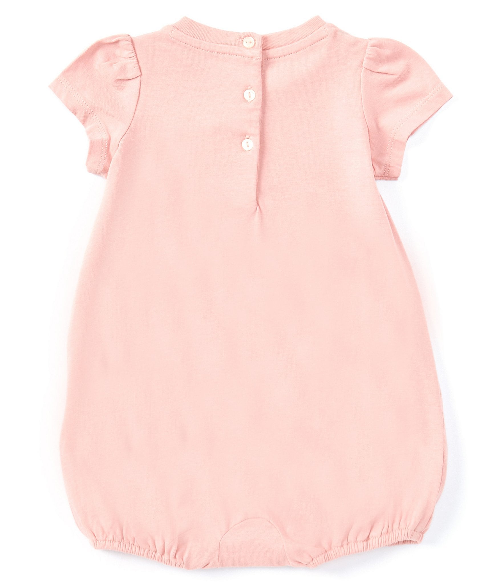 Ralph Lauren Baby Girls 3-24 Months Short Sleeve Mixed-Logo Jersey Bubble Romper