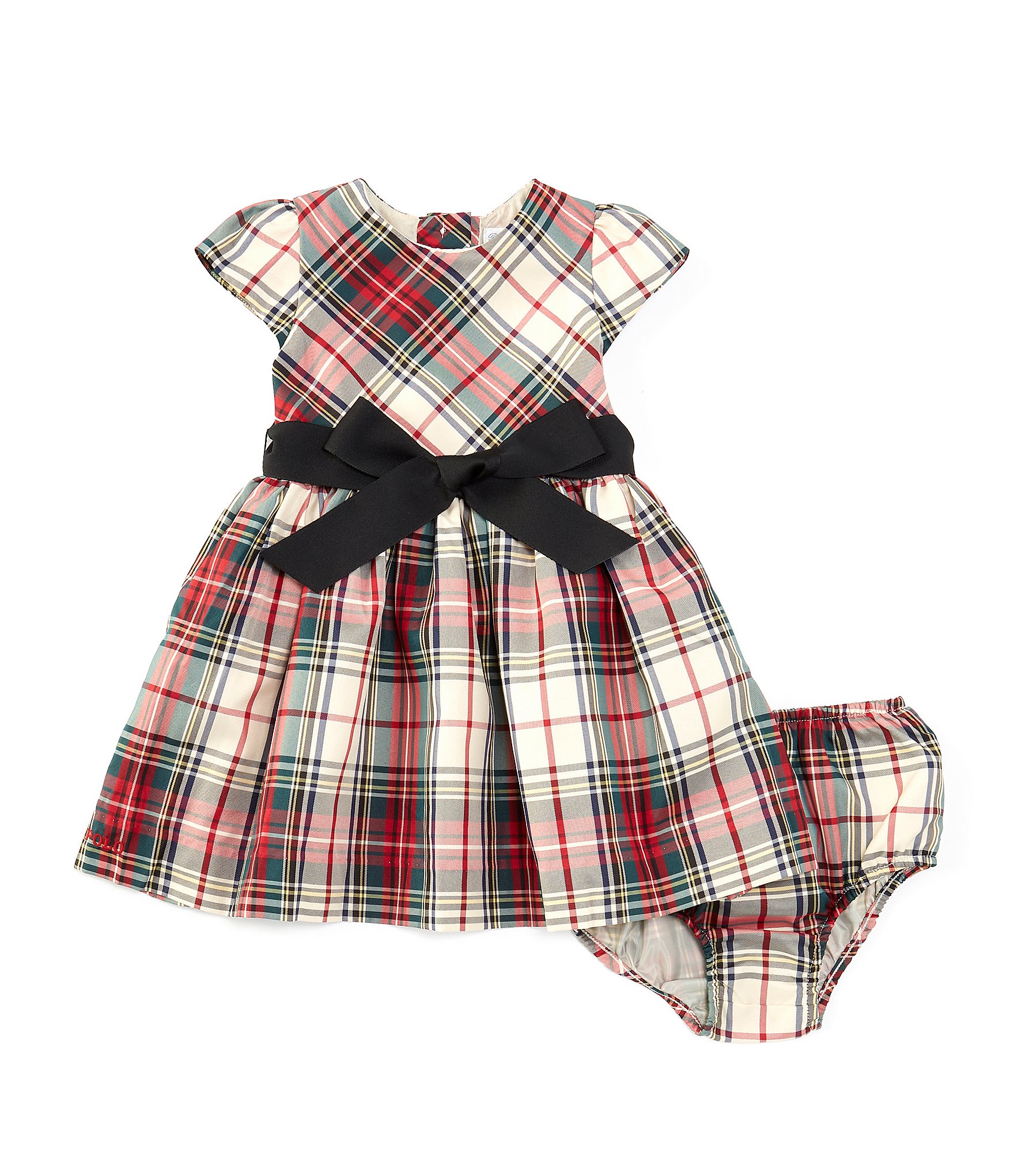 Ralph Lauren Baby Girls 9-24 Months Cap-Sleeve Plaid Fit-And-Flare Dress