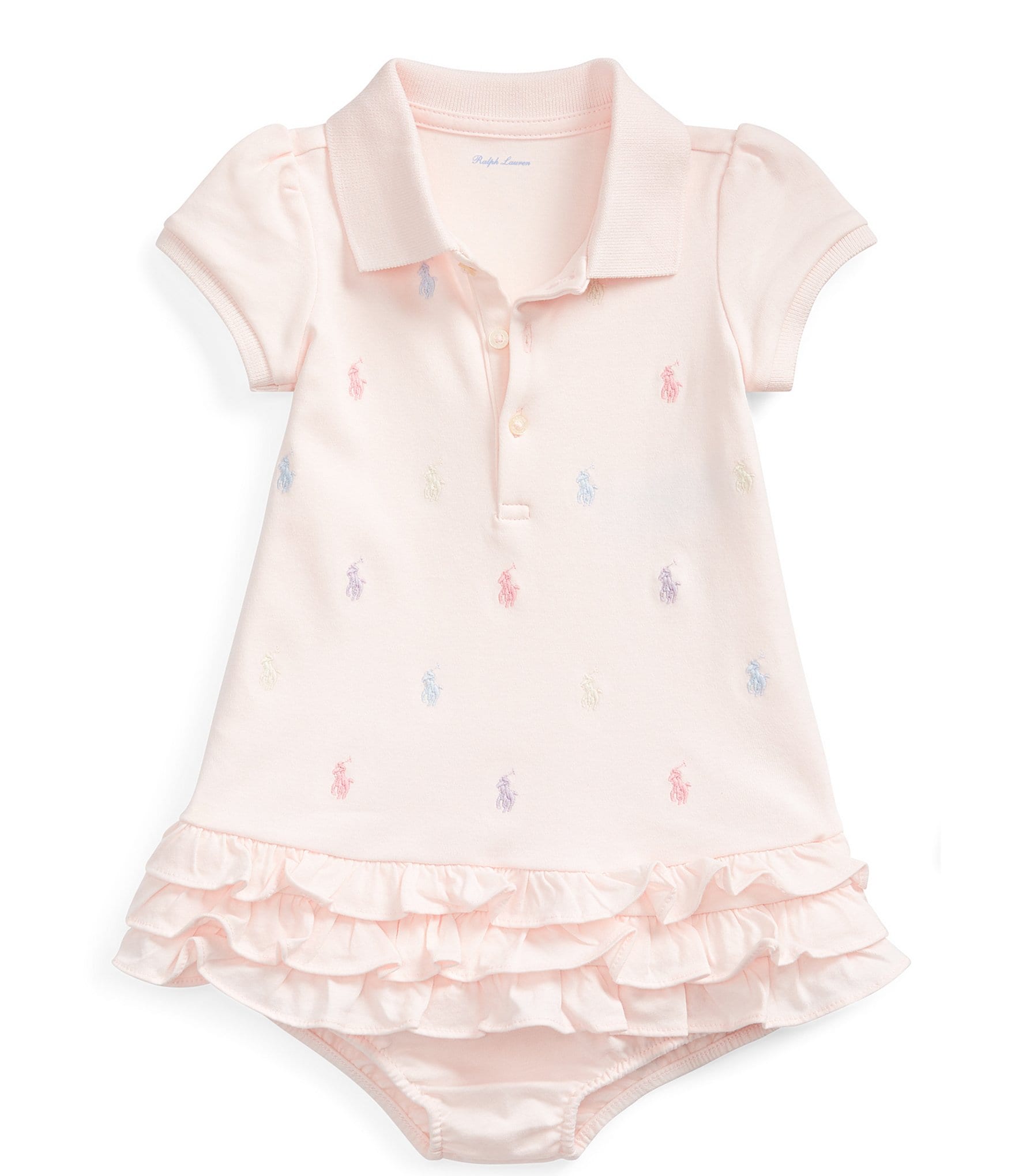 Ralph Lauren Childrenswear Baby Girls 3-24 Months Schiffli Embroidered Polo  Dress | Dillard's