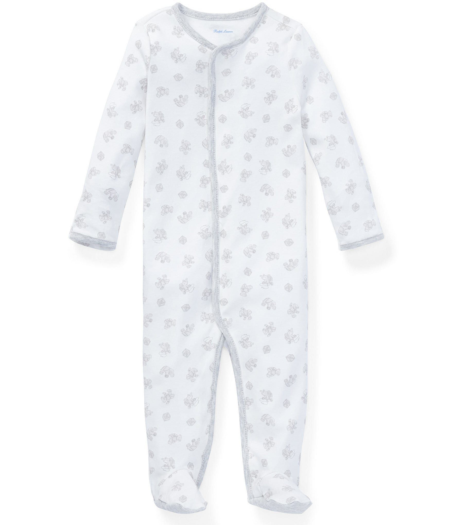 Ralph Lauren Baby Newborn-9 Months Long Sleeve Printed Footed Coverall ...