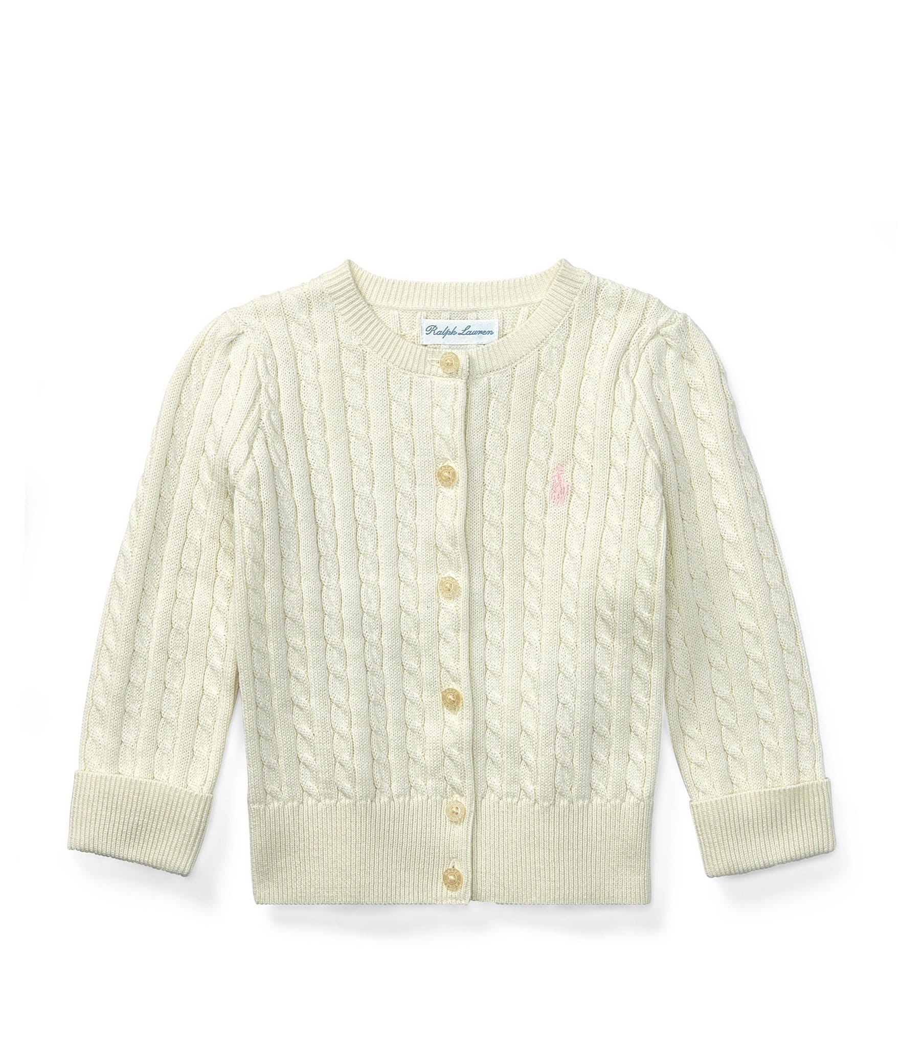 Ralph Lauren Baby Girls 3-24 Months Mini Cable-Knit Cardigan