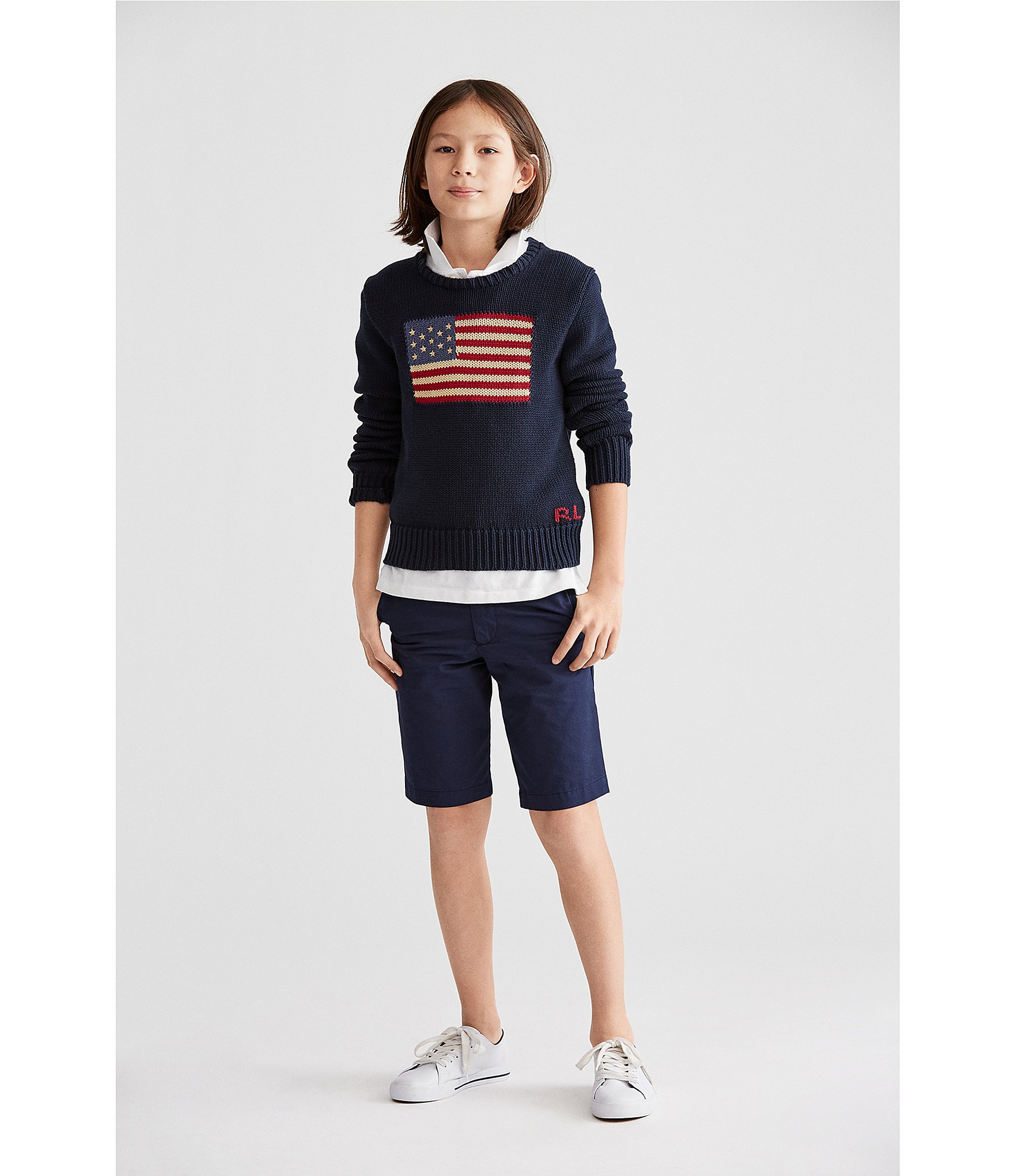 Polo Ralph Lauren Big Boys 8-20 American Flag Sweater