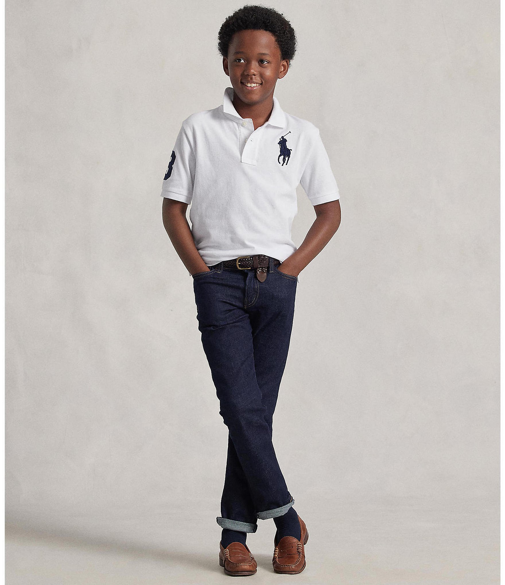 Polo Ralph Lauren Big Boys 8-20 Short Sleeve Basic Mesh Big Pony Player Polo Shirt