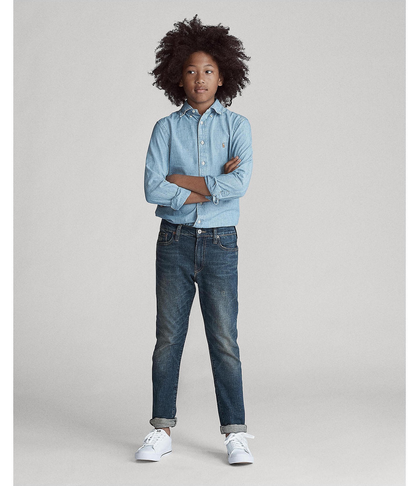 Polo Ralph Lauren Big Boys 8-20 Long-Sleeve Chambray Shirt