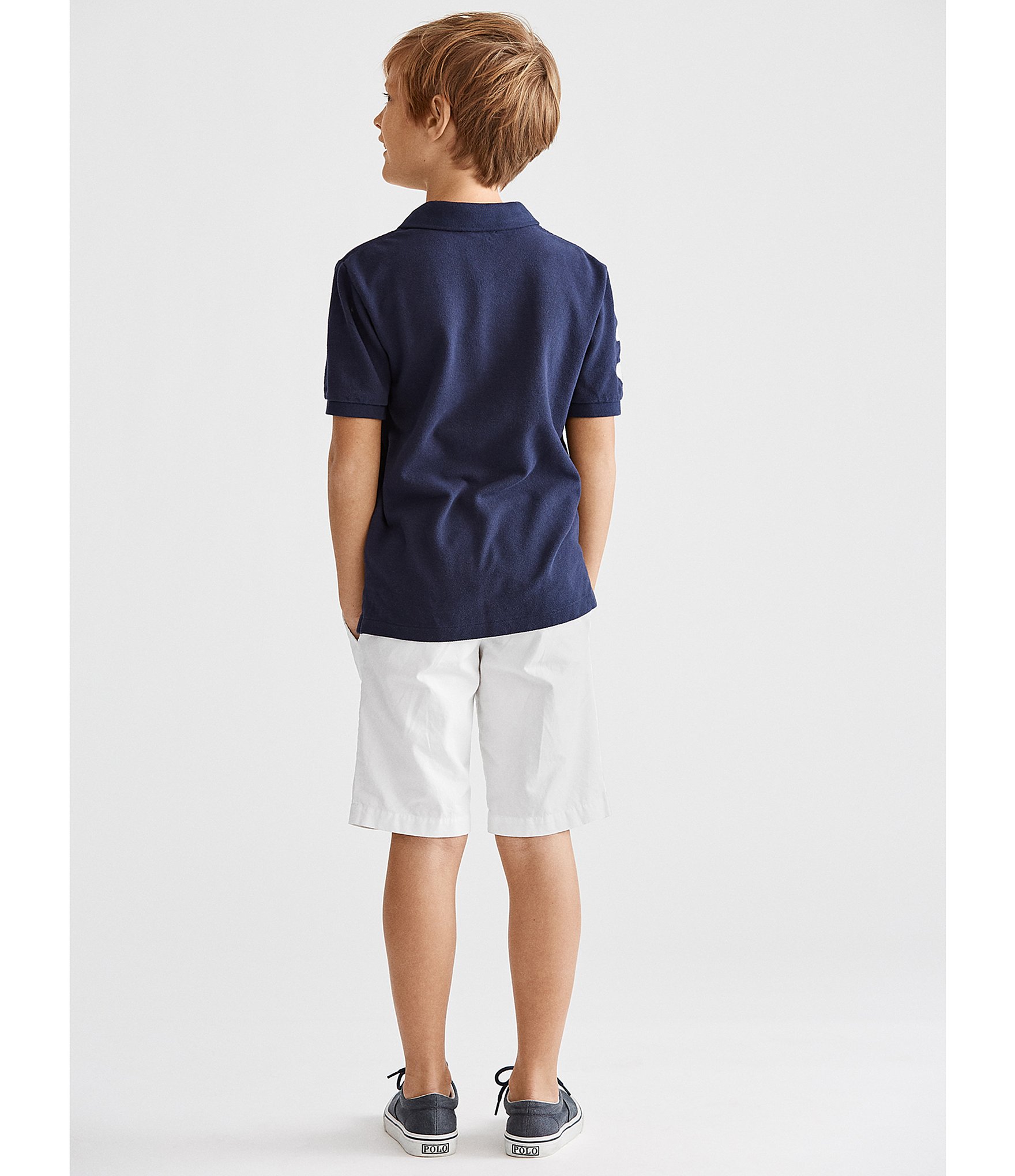 Polo Ralph Lauren Little Boys 2T-7 Short Sleeve Oversized Logo Classic Mesh Polo Shirt