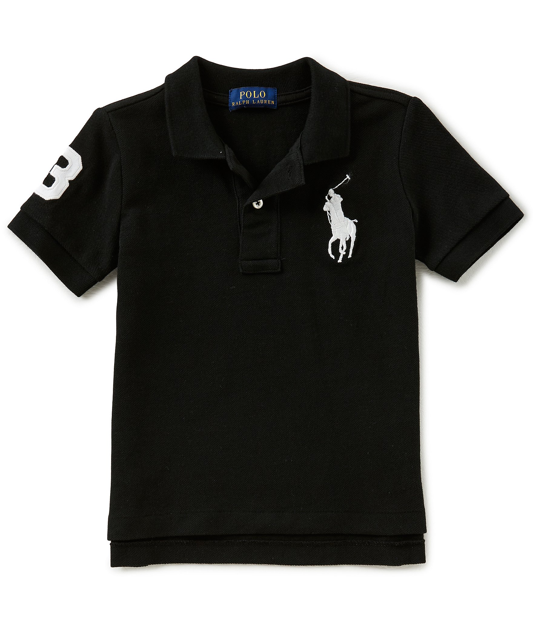 Polo Ralph Lauren Little Boys 2T-7 Short Sleeve Oversized Logo Classic Mesh Polo Shirt