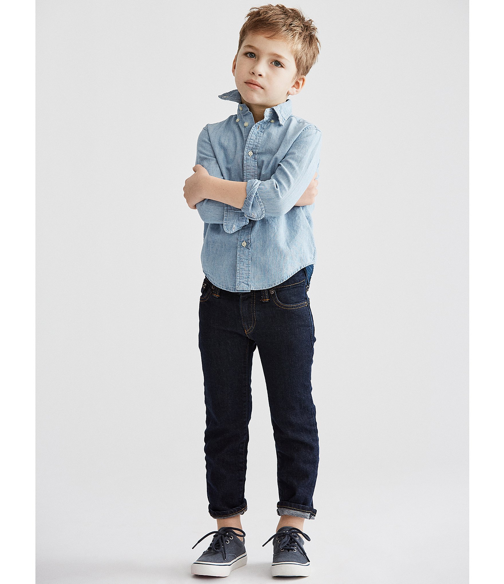 Polo Ralph Lauren Little Boys 2T-7 Hampton Dark Wash Denim Jeans