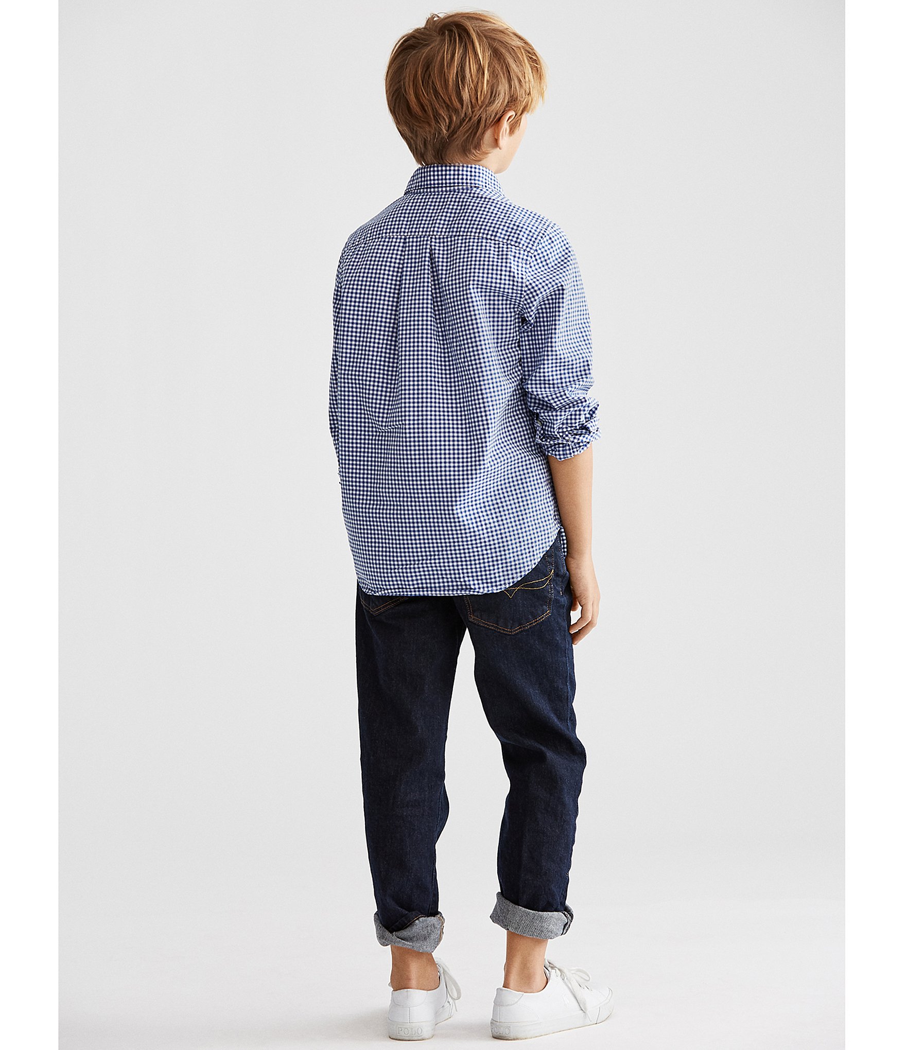 Polo Ralph Lauren Little Boys 2T-7 Long-Sleeve Gingham Poplin sportshirt