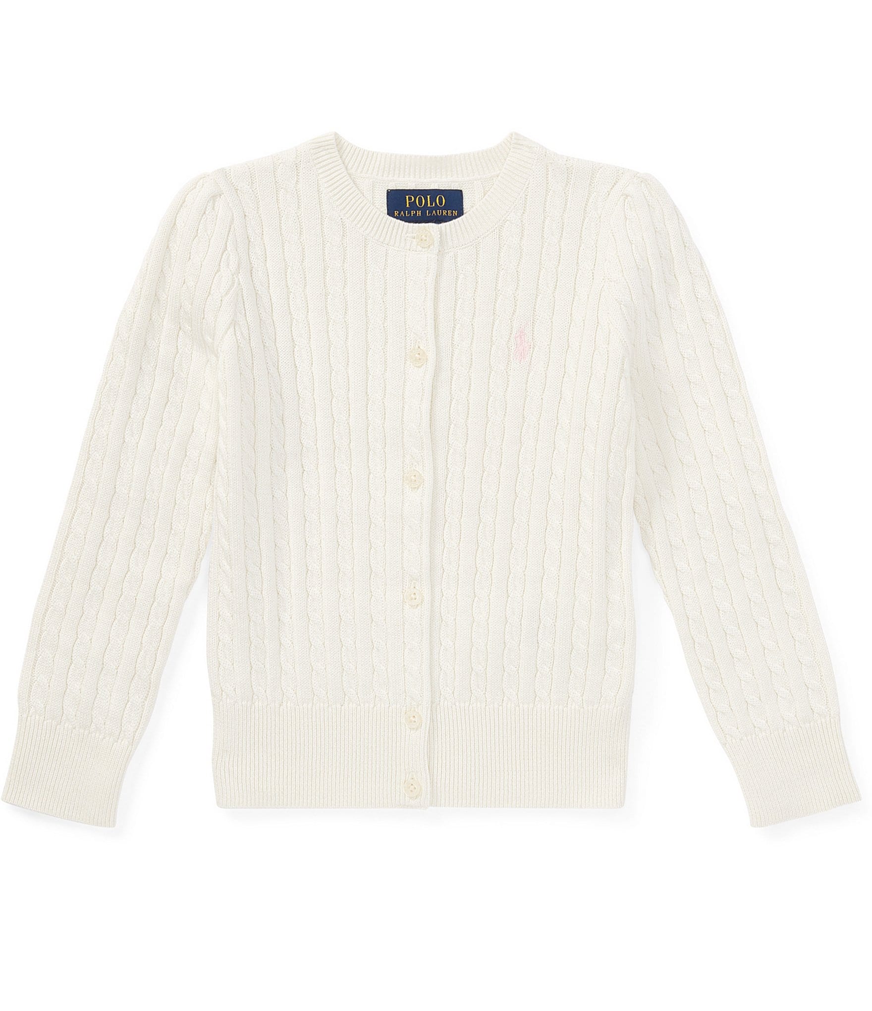 Polo Ralph Lauren Childrenswear Little Girls 2T-6X Cable-Knit Cardigan  Sweater | Dillard's