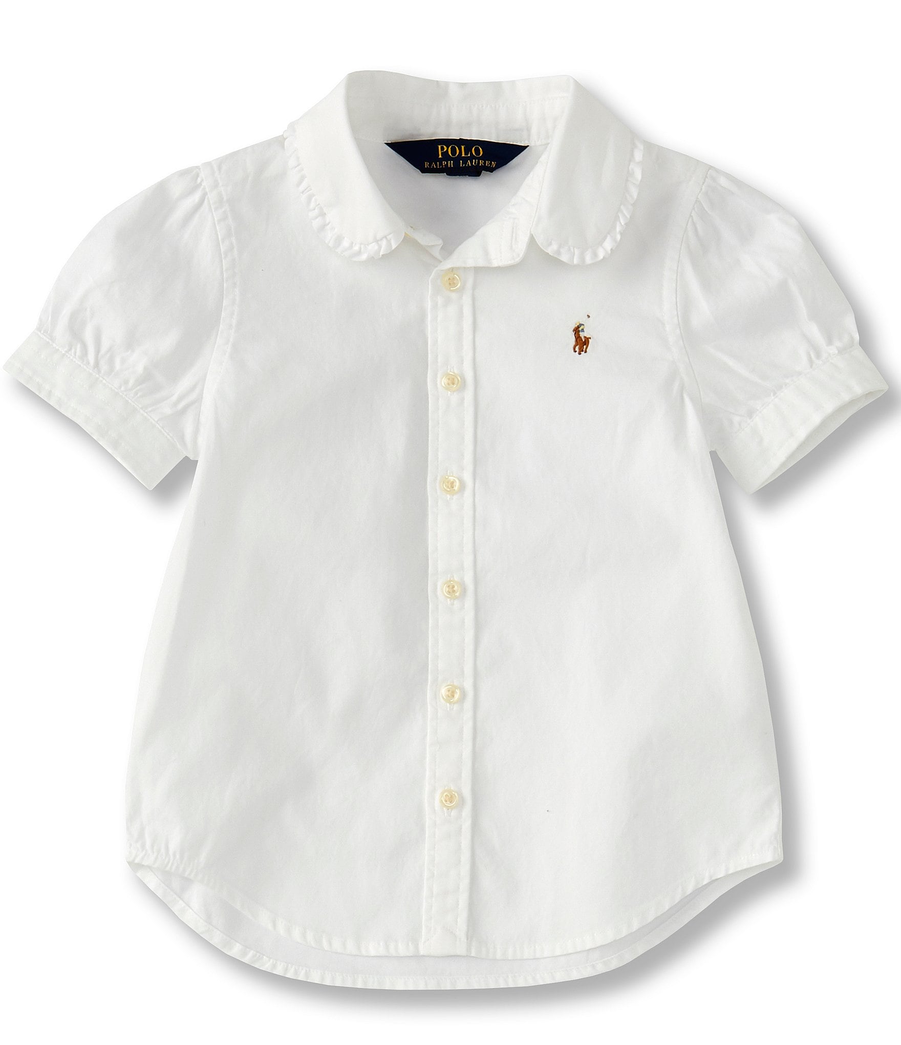 ralph lauren white button down shirt