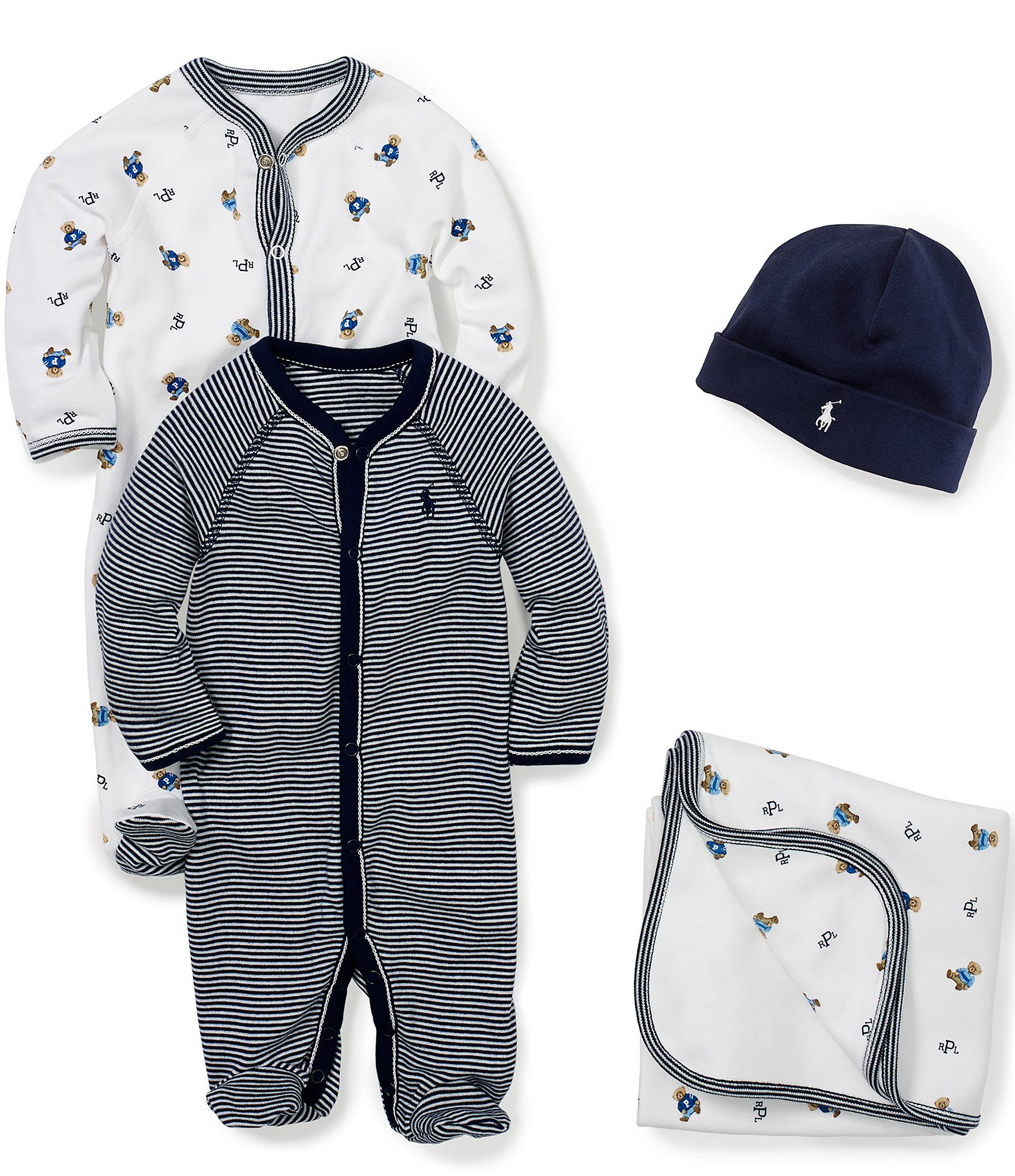 Ralph Lauren Baby Reversible Printed Receiving Blanket