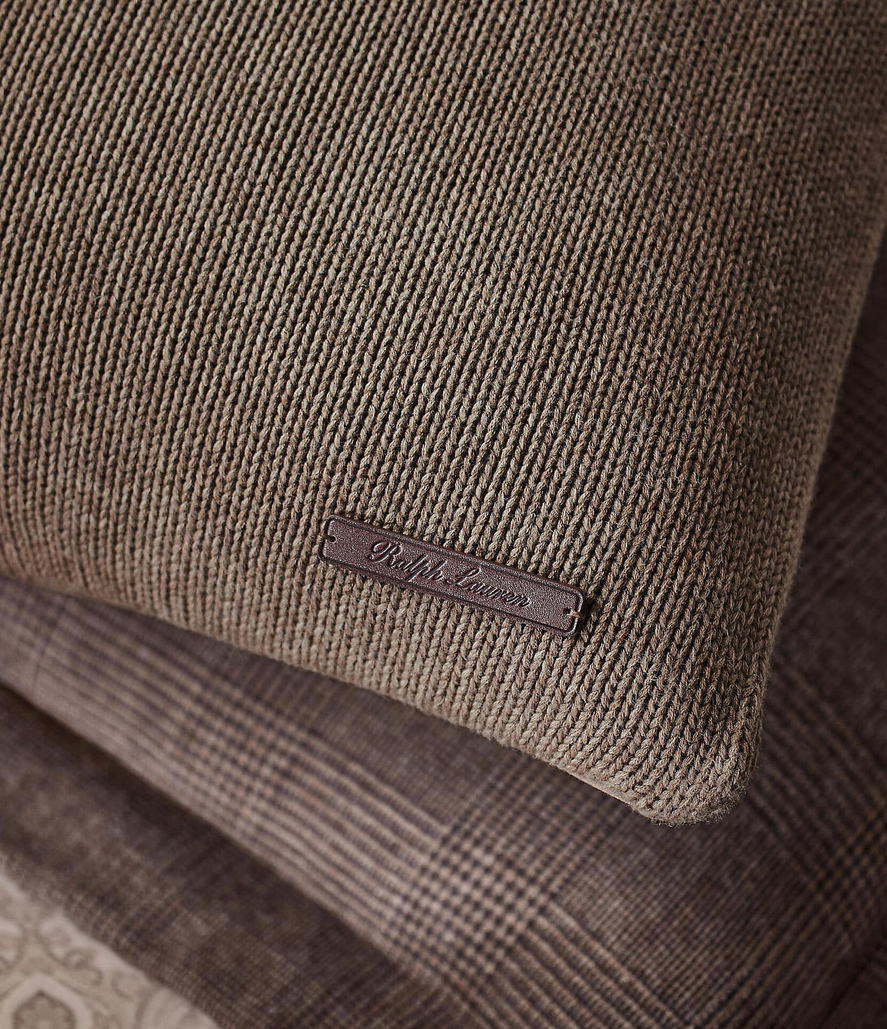 Ralph Lauren Greer Heathered-Cotton Throw Pillow